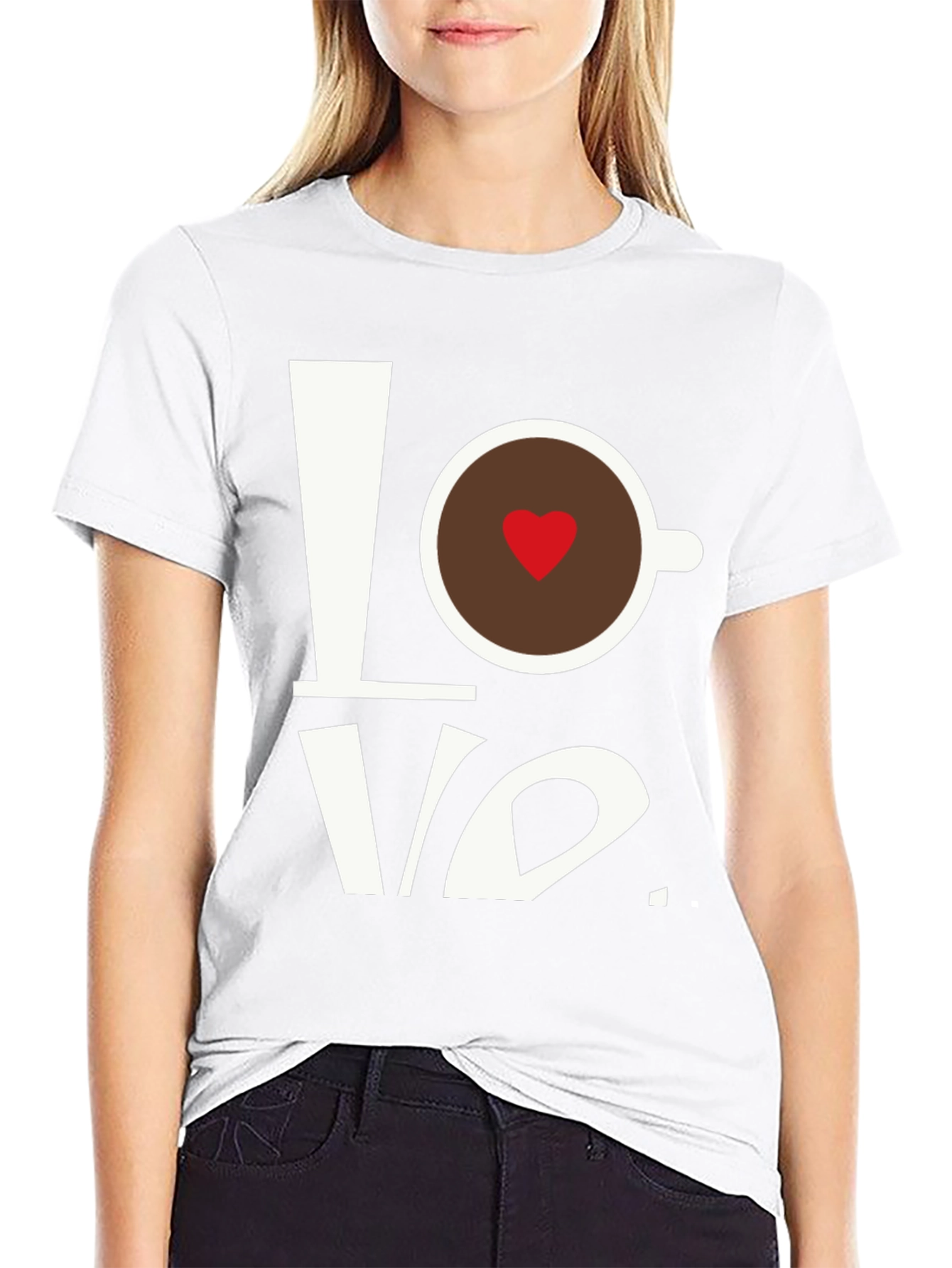 Love Coffee T-Shirt - Heart in Cup Graphic Tee