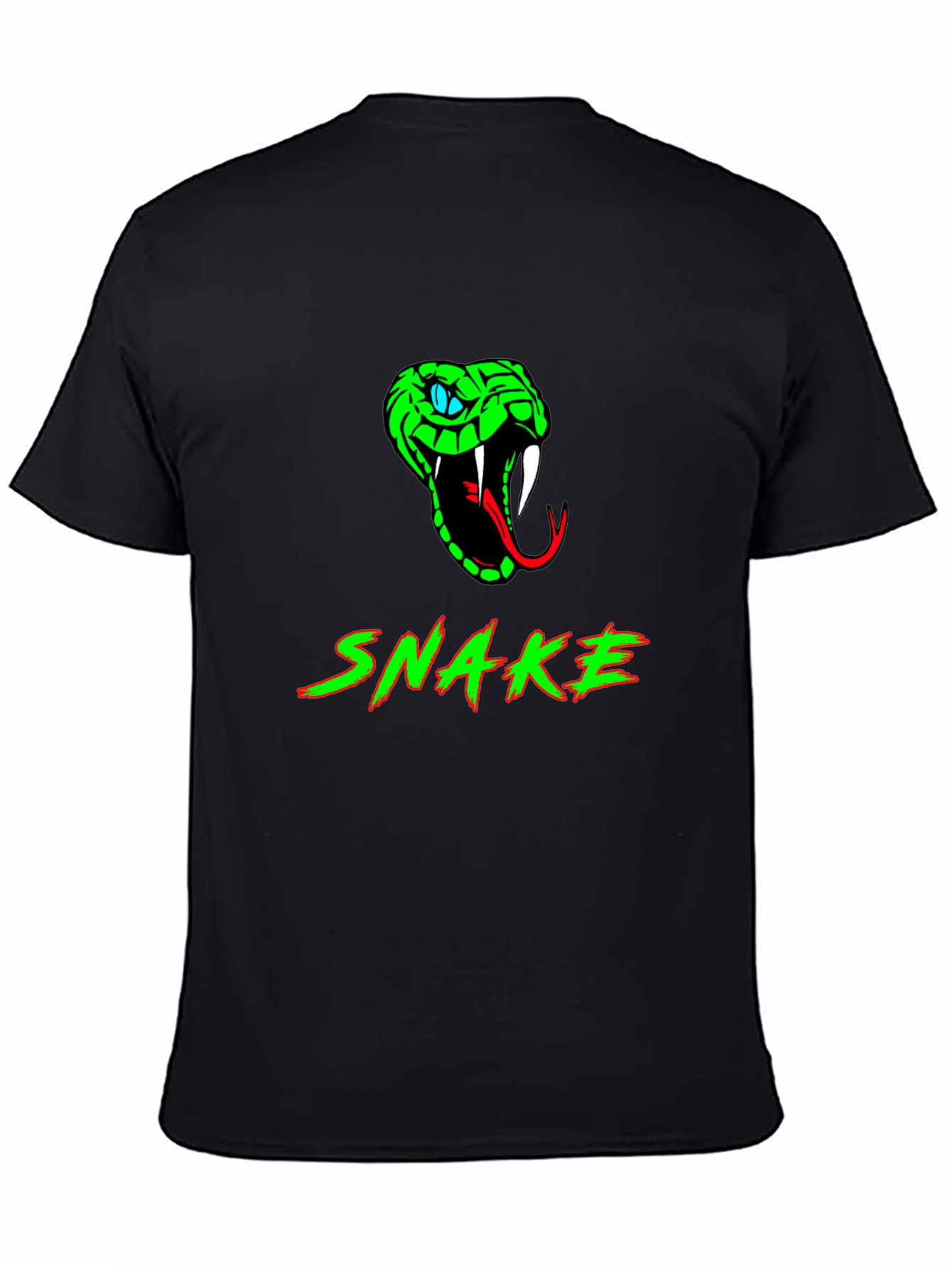Snake Graphic T-Shirt - Mens Crew Neck Tee