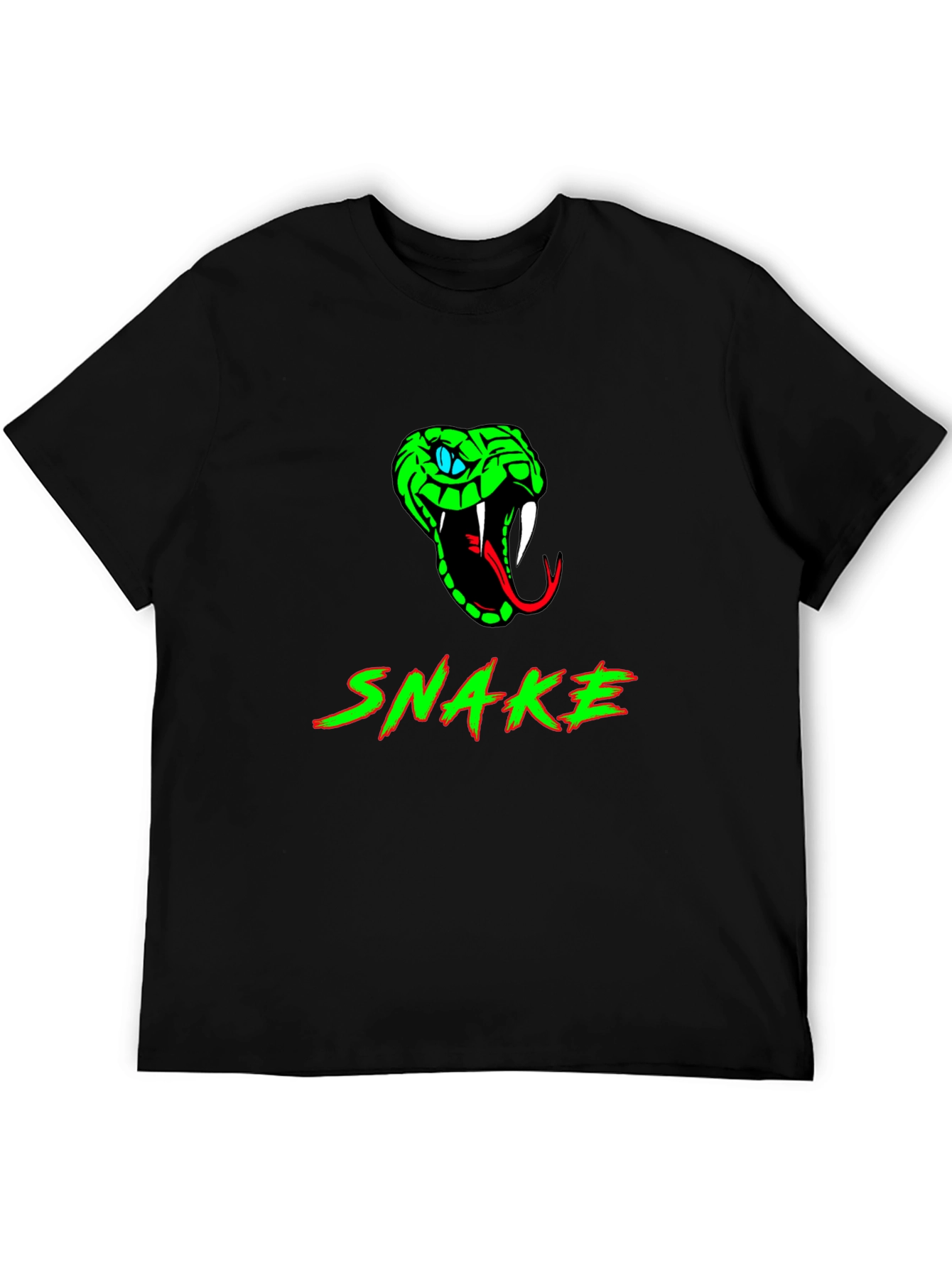 Snake Graphic T-Shirt - Mens Crew Neck Tee