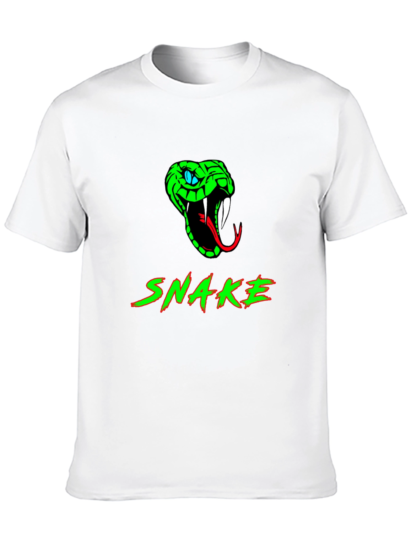 Snake Graphic T-Shirt - Mens Crew Neck Tee