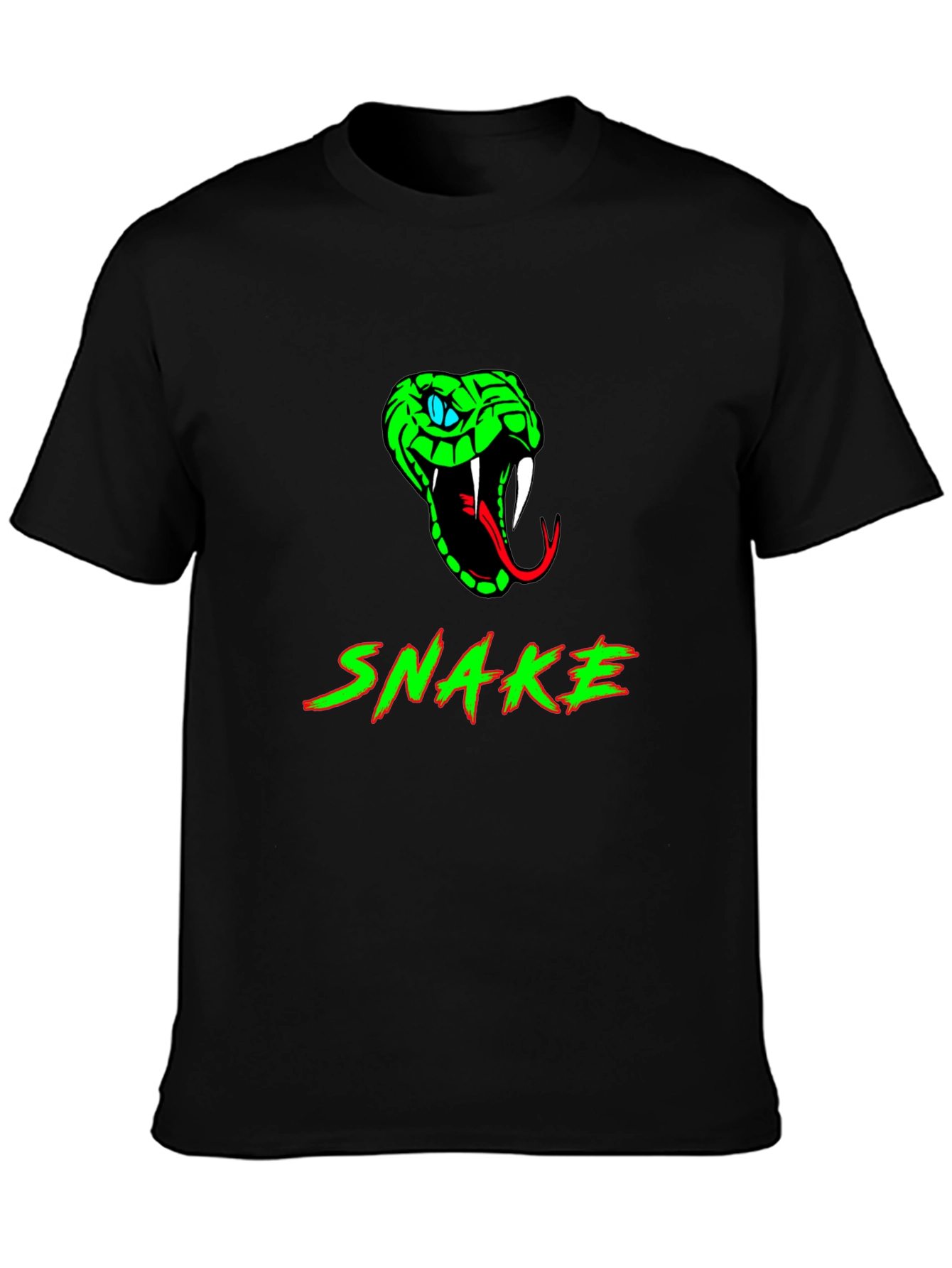 Snake Graphic T-Shirt - Mens Crew Neck Tee