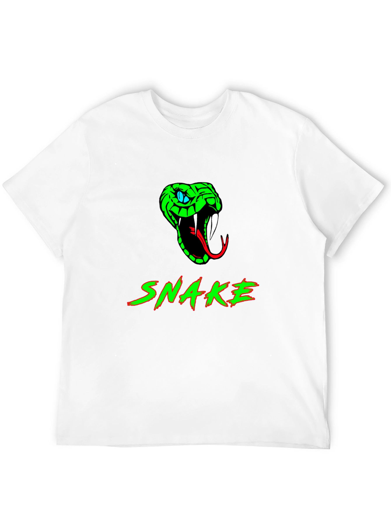 Snake Graphic T-Shirt - Mens Crew Neck Tee