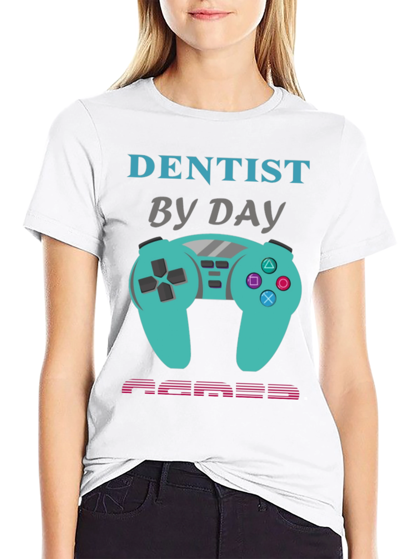 Dentist By Day Gamer By Night Graphic Tee