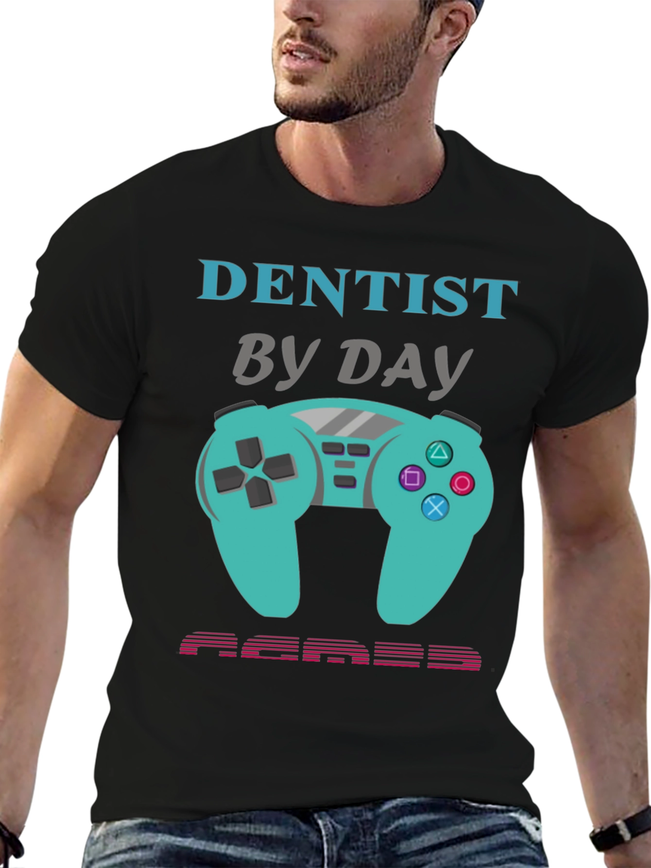 Dentist By Day Gamer By Night Graphic Tee