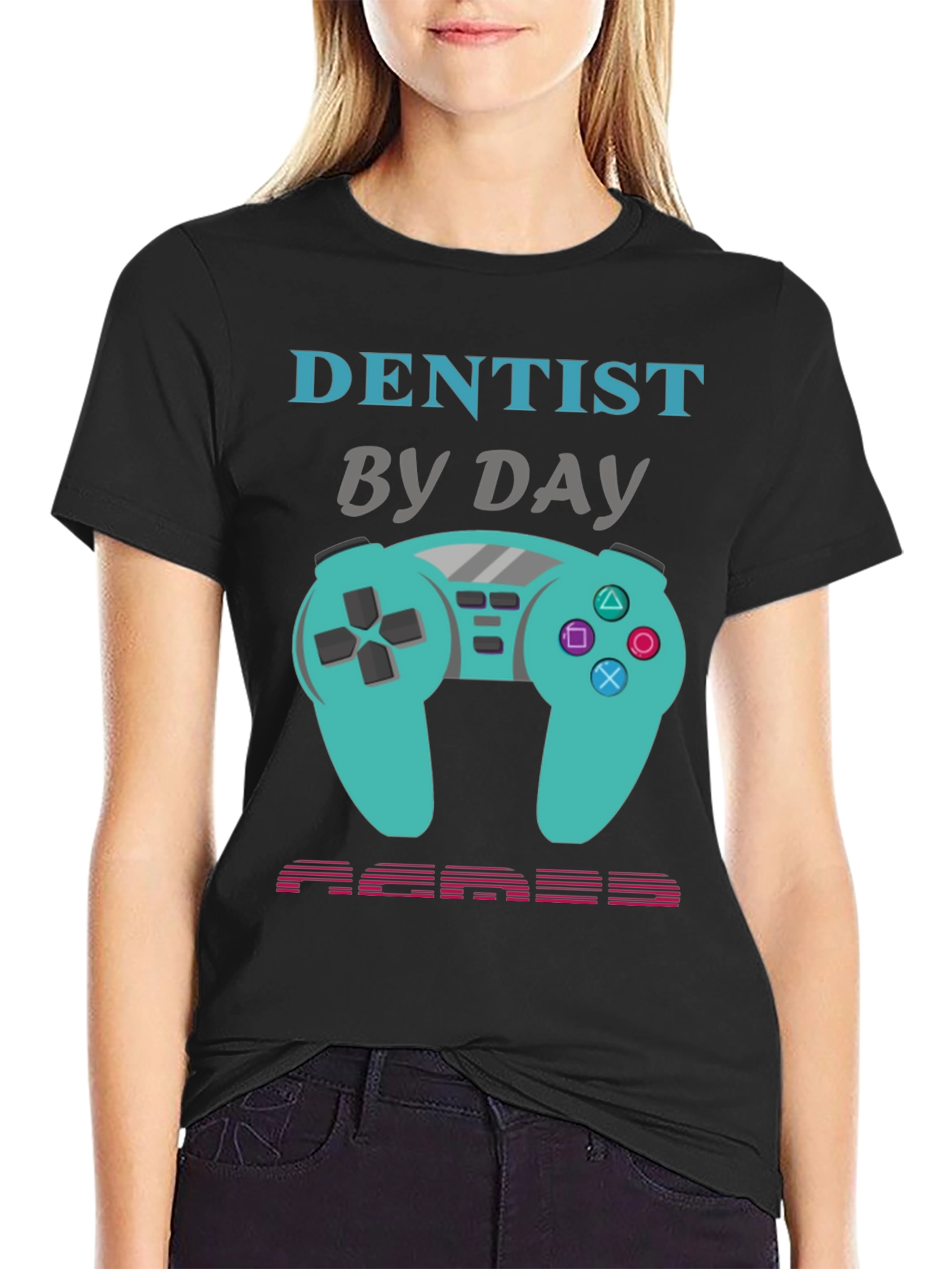 Dentist By Day Gamer By Night Graphic Tee