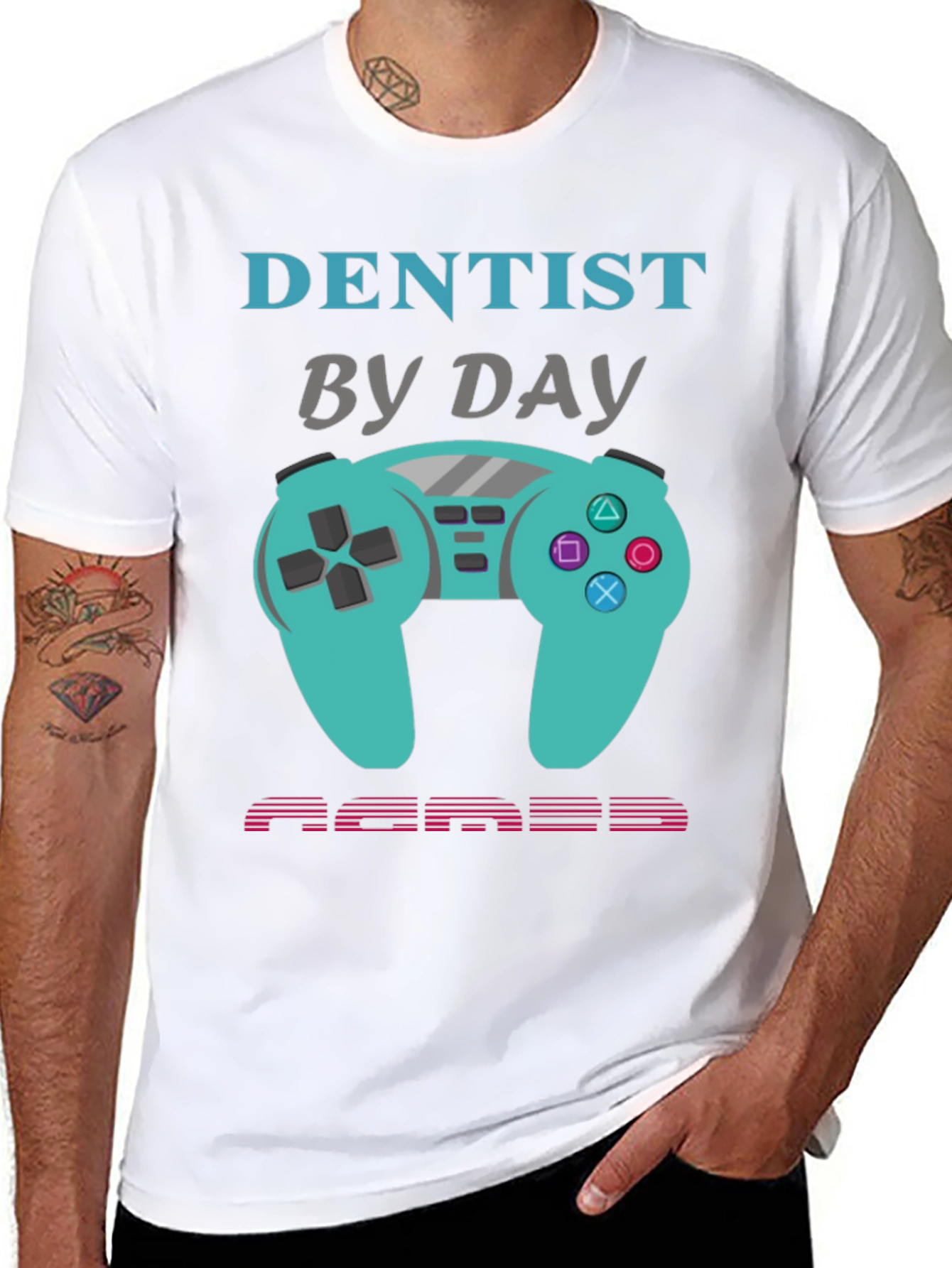 Dentist By Day Gamer By Night Graphic Tee