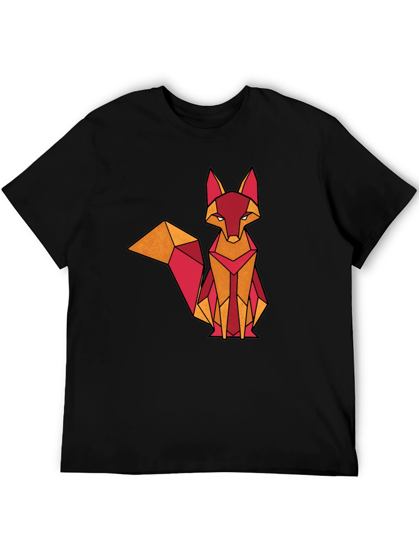 Geometric Fox Graphic Tee - Stylish & Modern