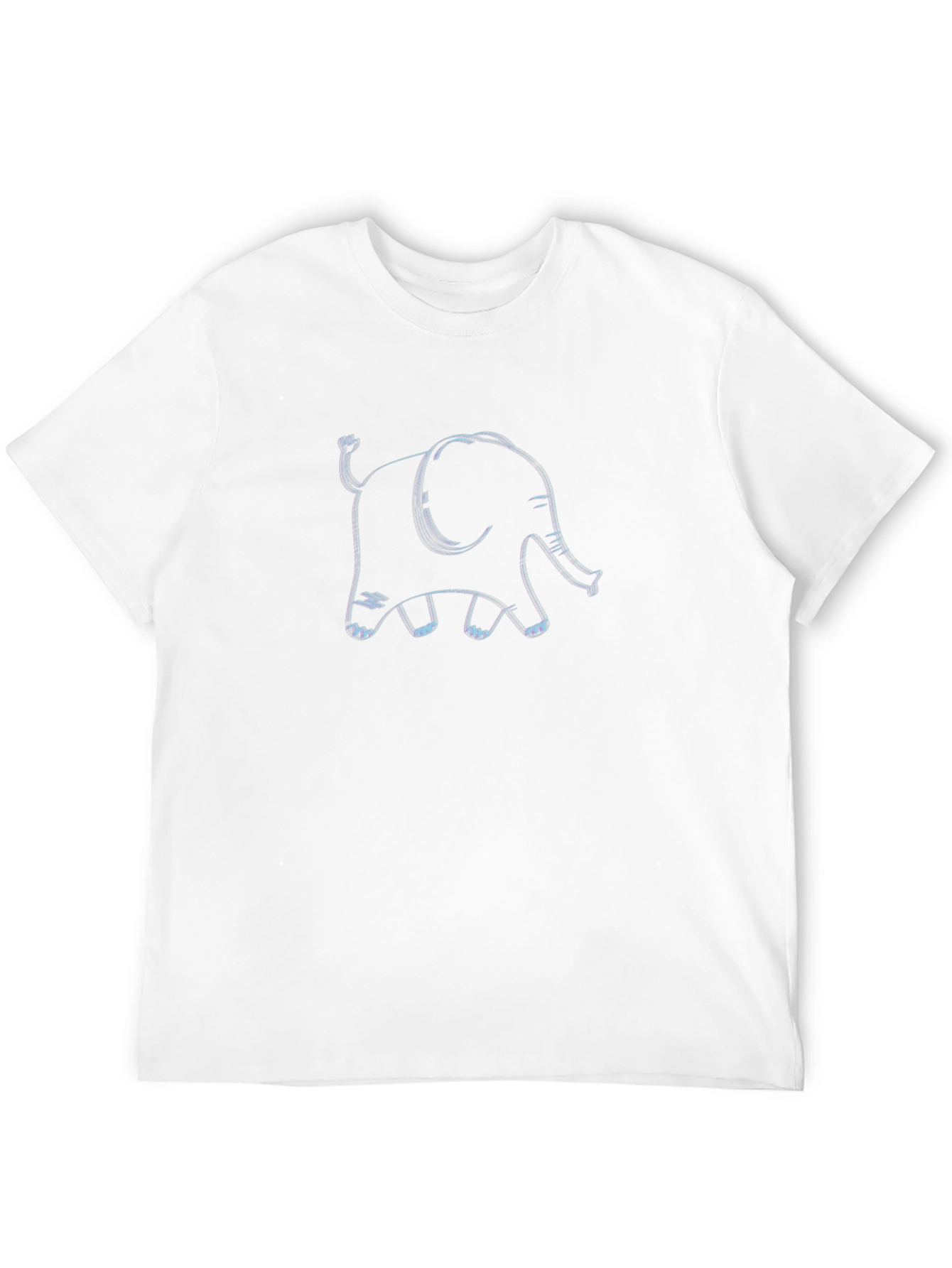 Elephant Sketch Black T-Shirt