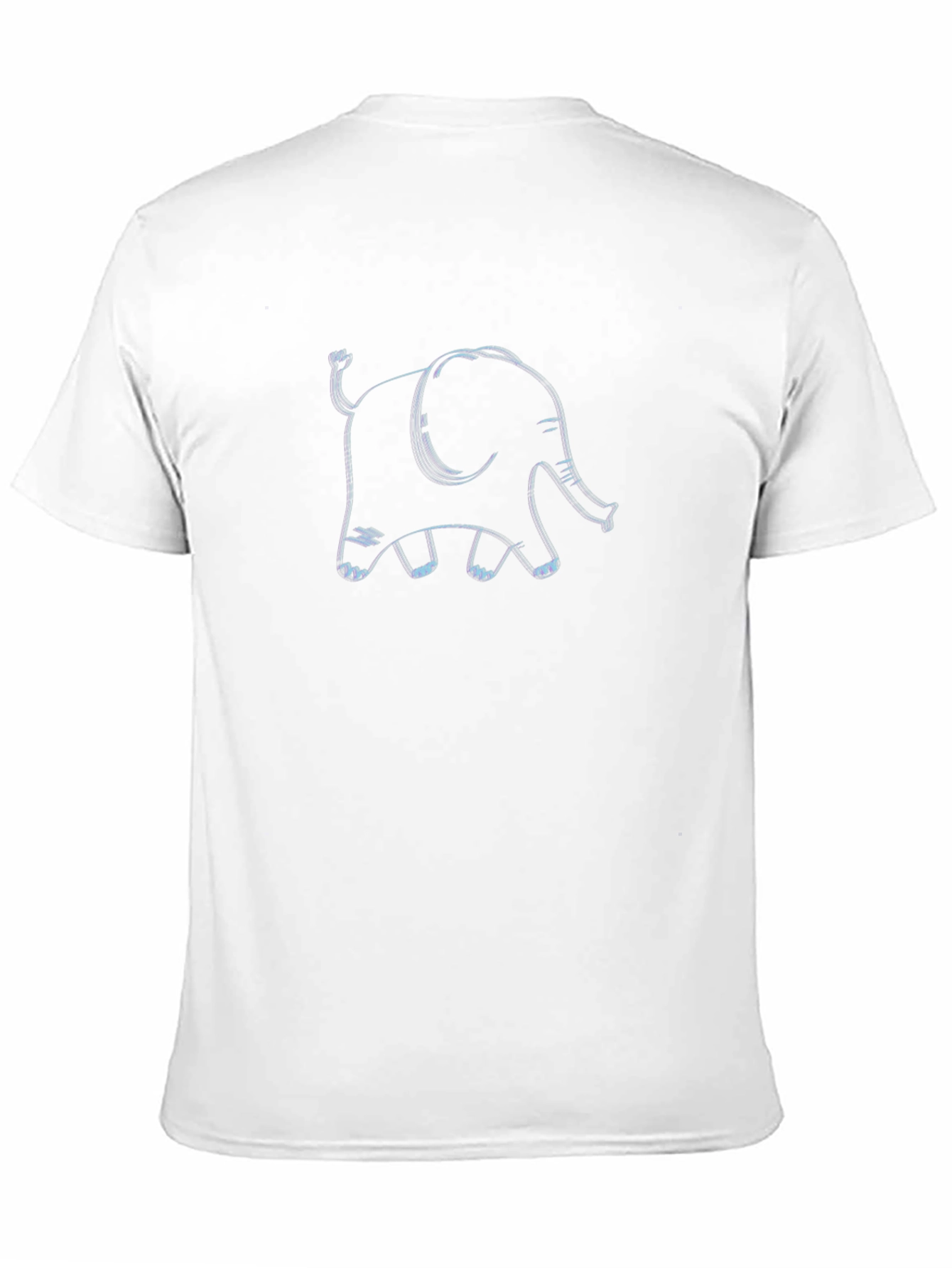 Elephant Sketch Black T-Shirt