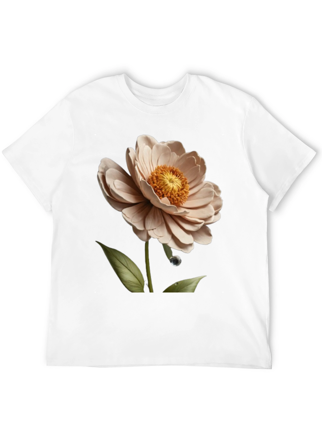Elegant Floral T-Shirt - Artistic Flower Design