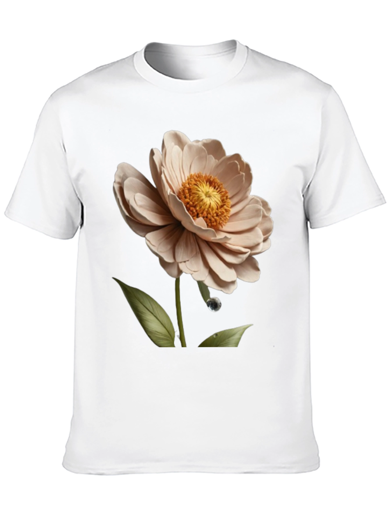 Elegant Floral T-Shirt - Artistic Flower Design