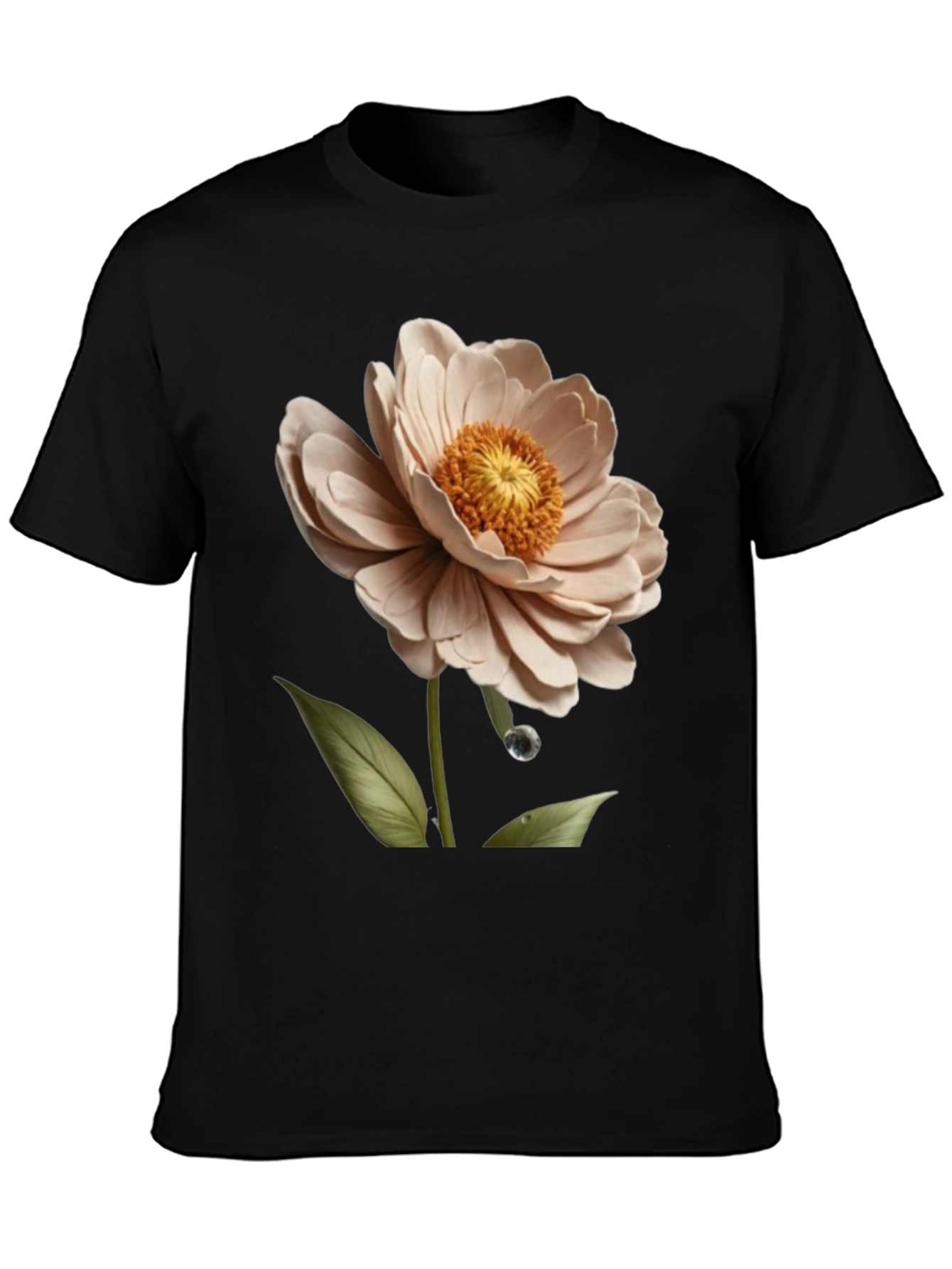 Elegant Floral T-Shirt - Artistic Flower Design
