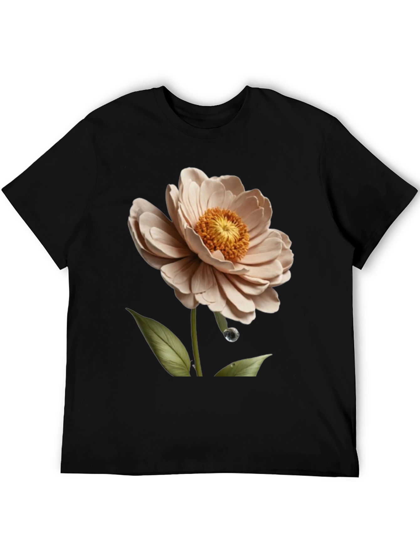 Elegant Floral T-Shirt - Artistic Flower Design