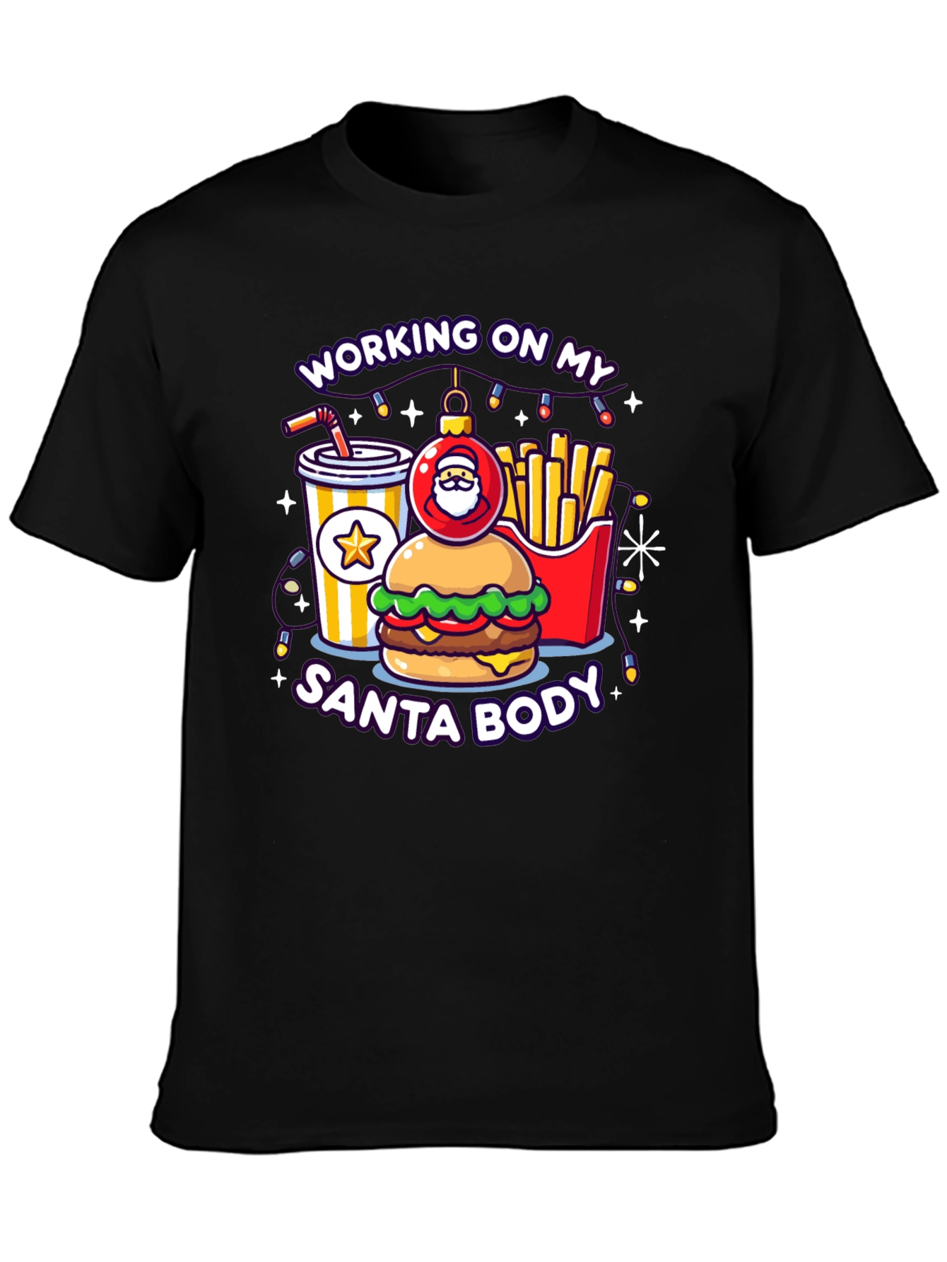 Working on My Santa Body Graphic Tee