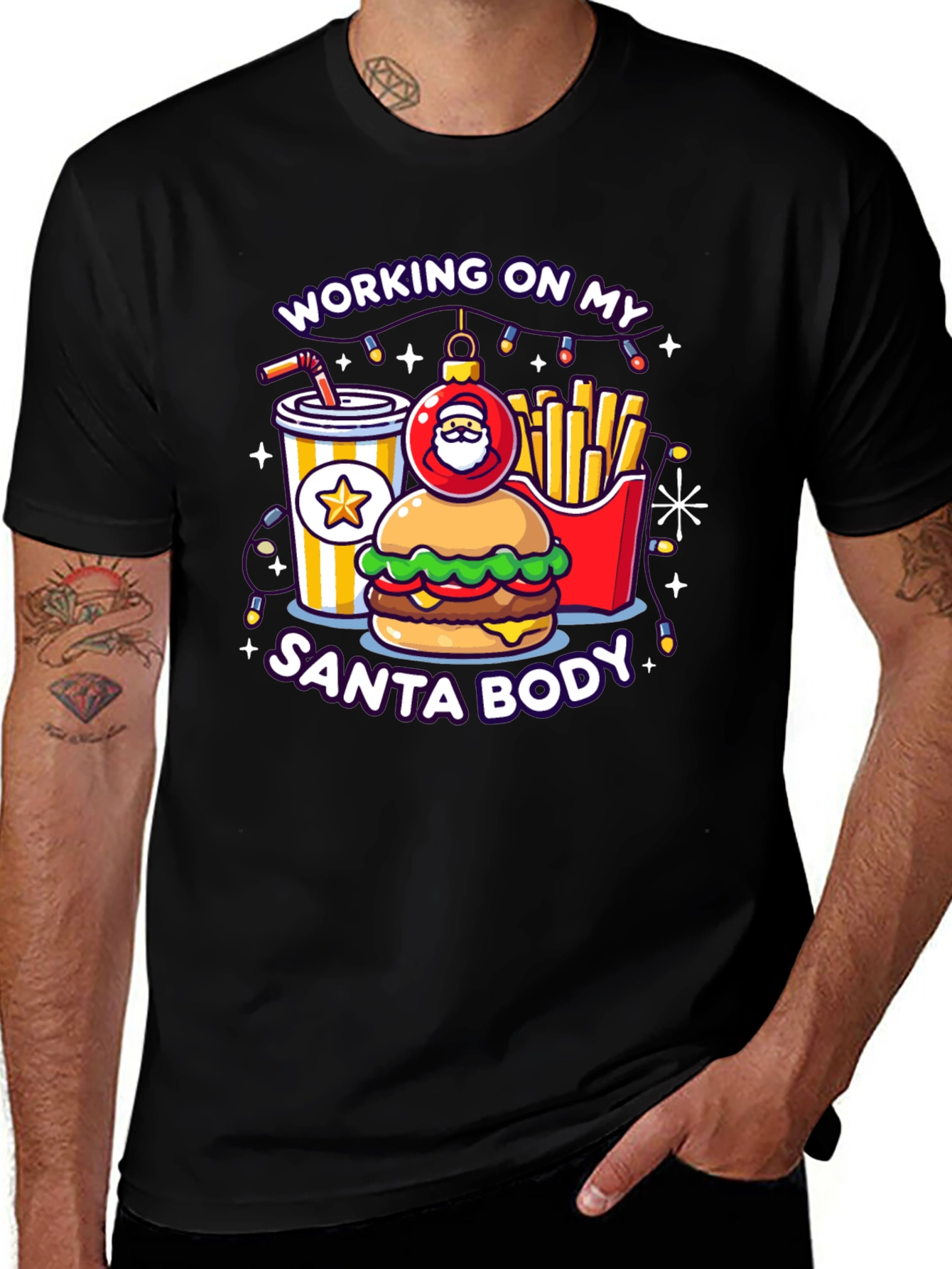 Working on My Santa Body Graphic Tee