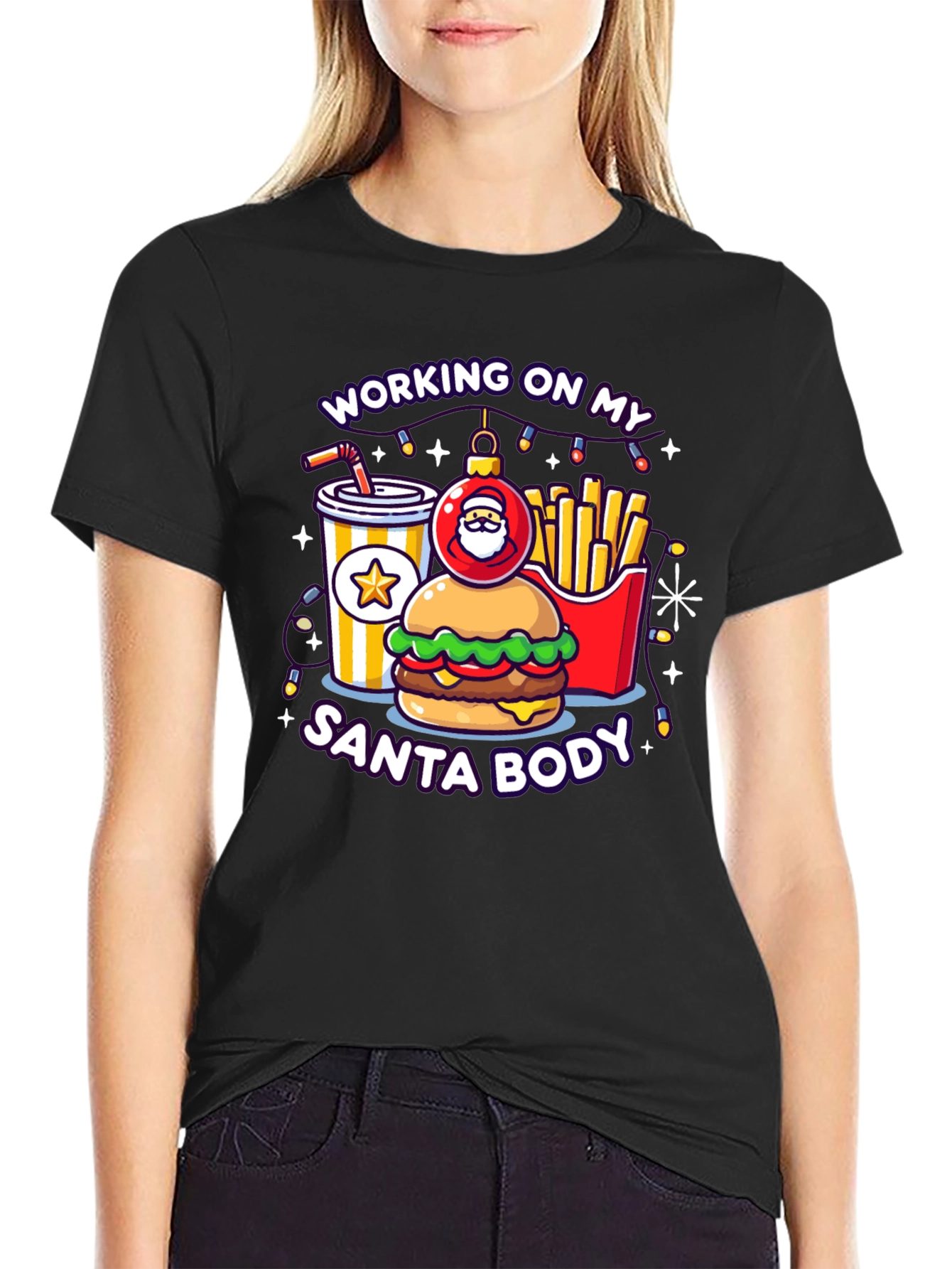 Working on My Santa Body Graphic Tee