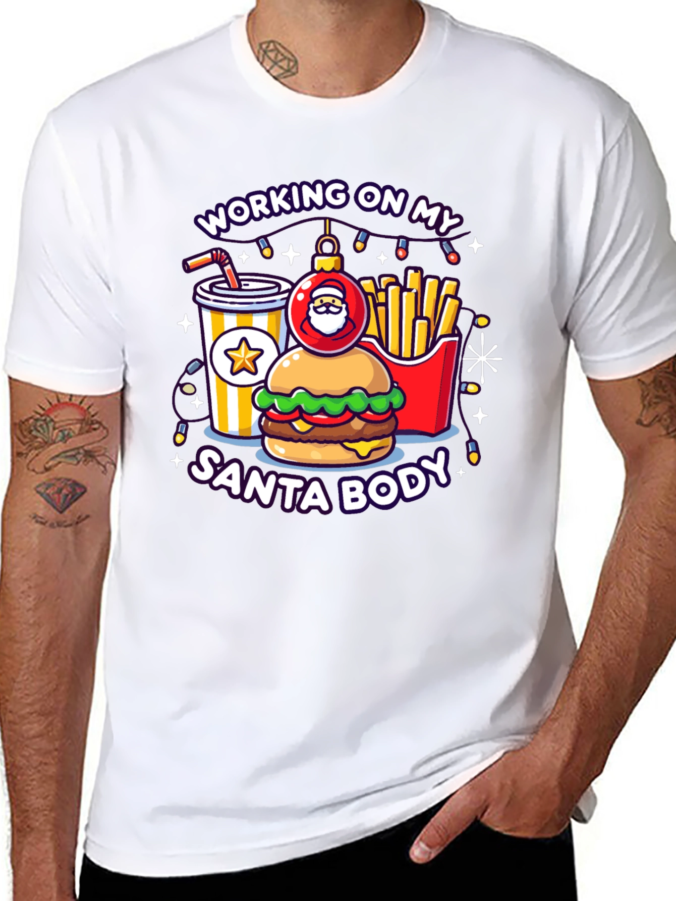 Working on My Santa Body Graphic Tee