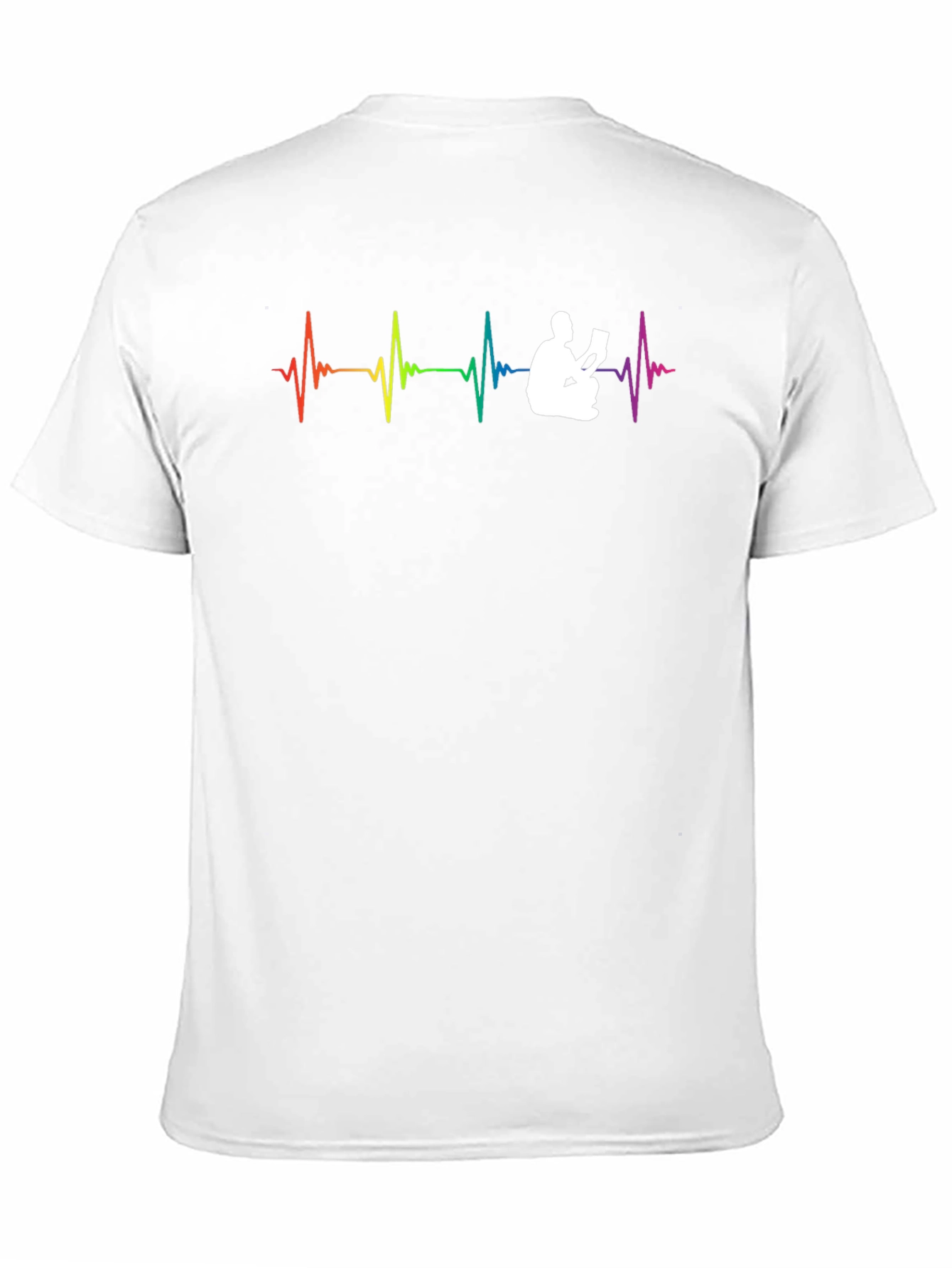 Rainbow Heartbeat Reader T-Shirt - Black
