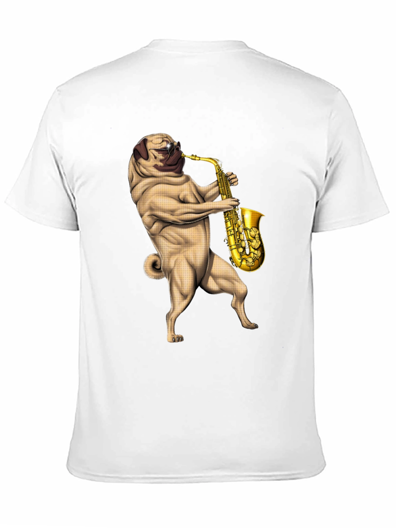 Pug Saxophone Graphic T-Shirt