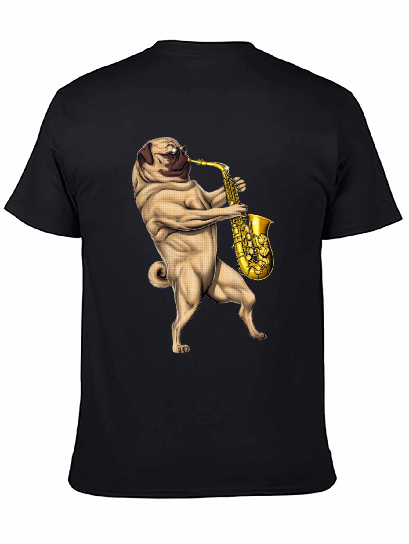 Pug Saxophone Graphic T-Shirt