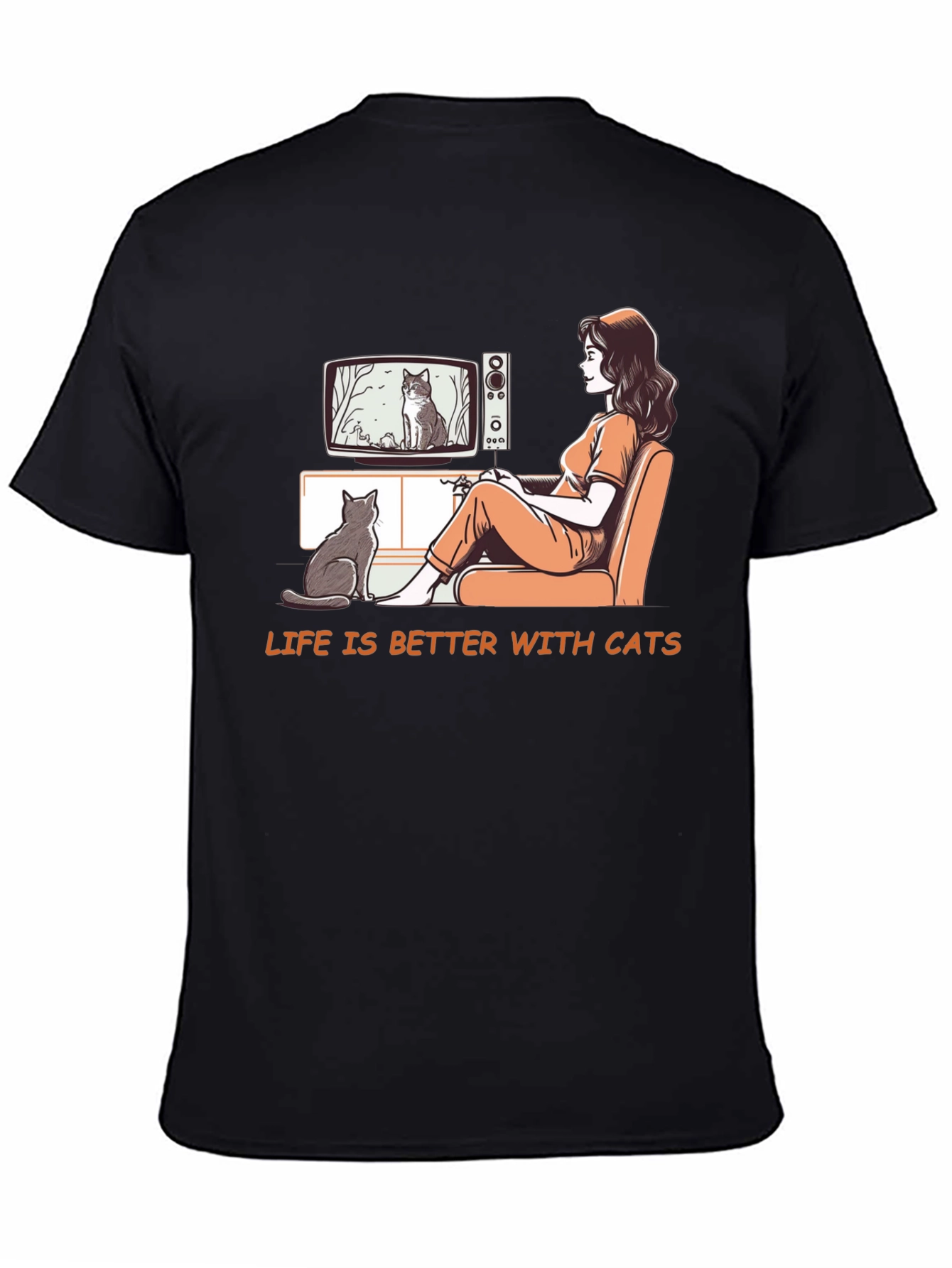 Life is Better With Cats Graphic T-Shirt