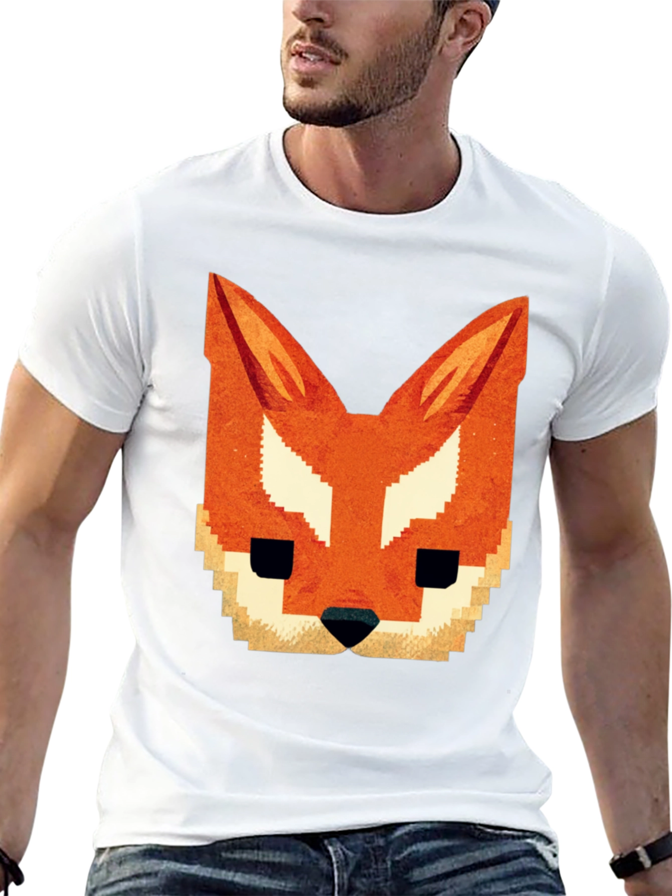 Pixel Fox Graphic Tee - Black T-Shirt