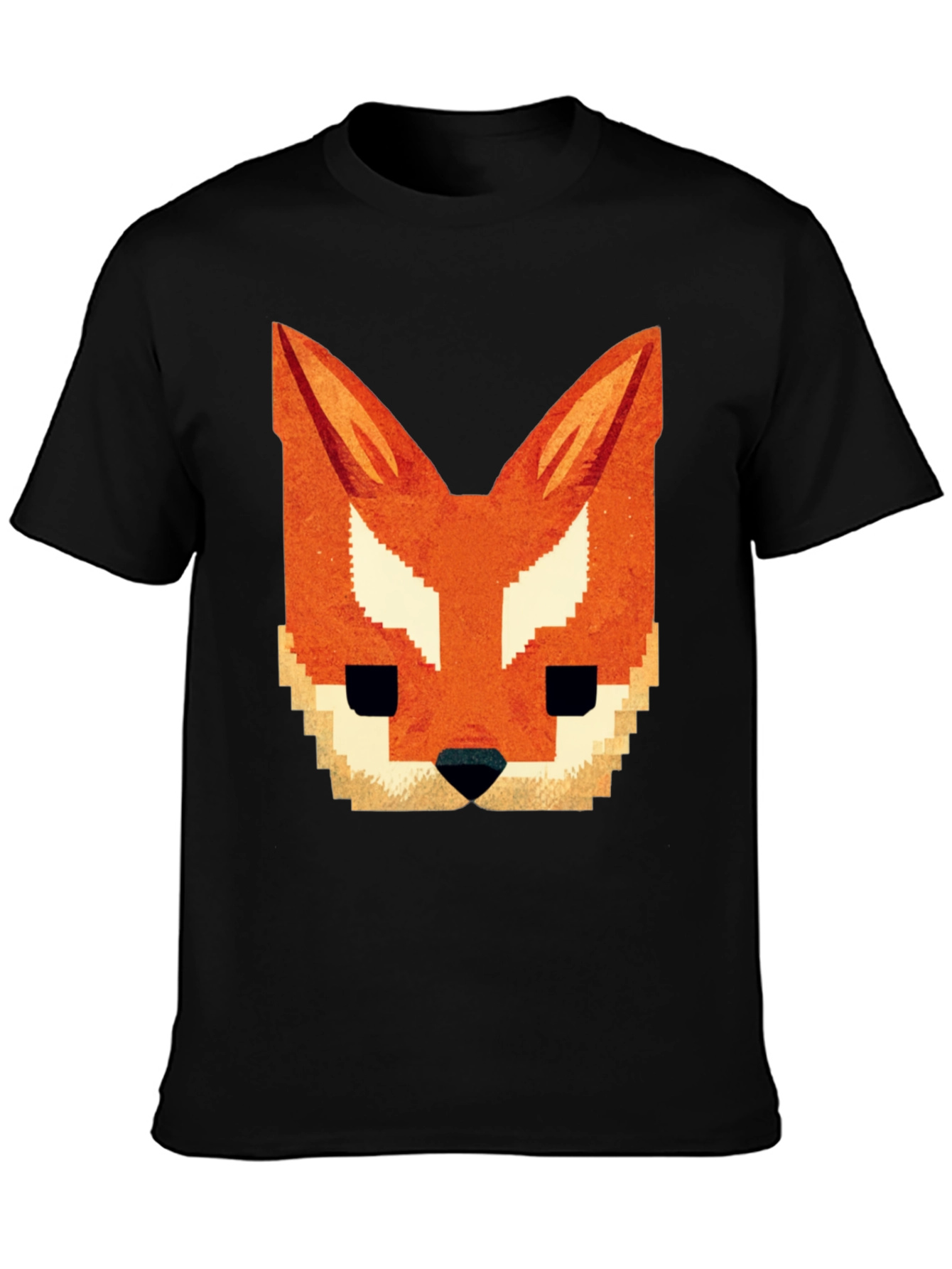 Pixel Fox Graphic Tee - Black T-Shirt