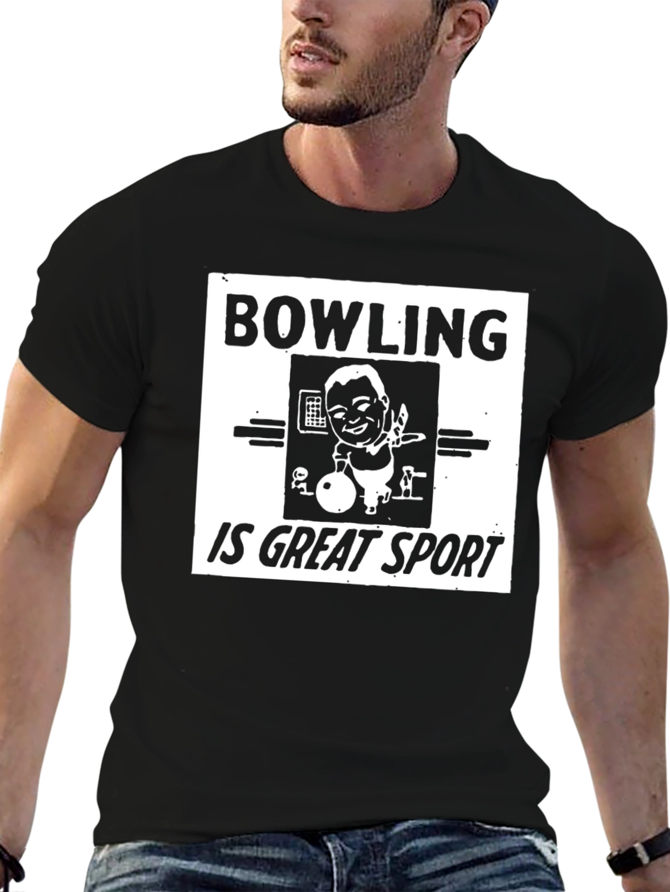 Bowling is Great Sport Black T-Shirt