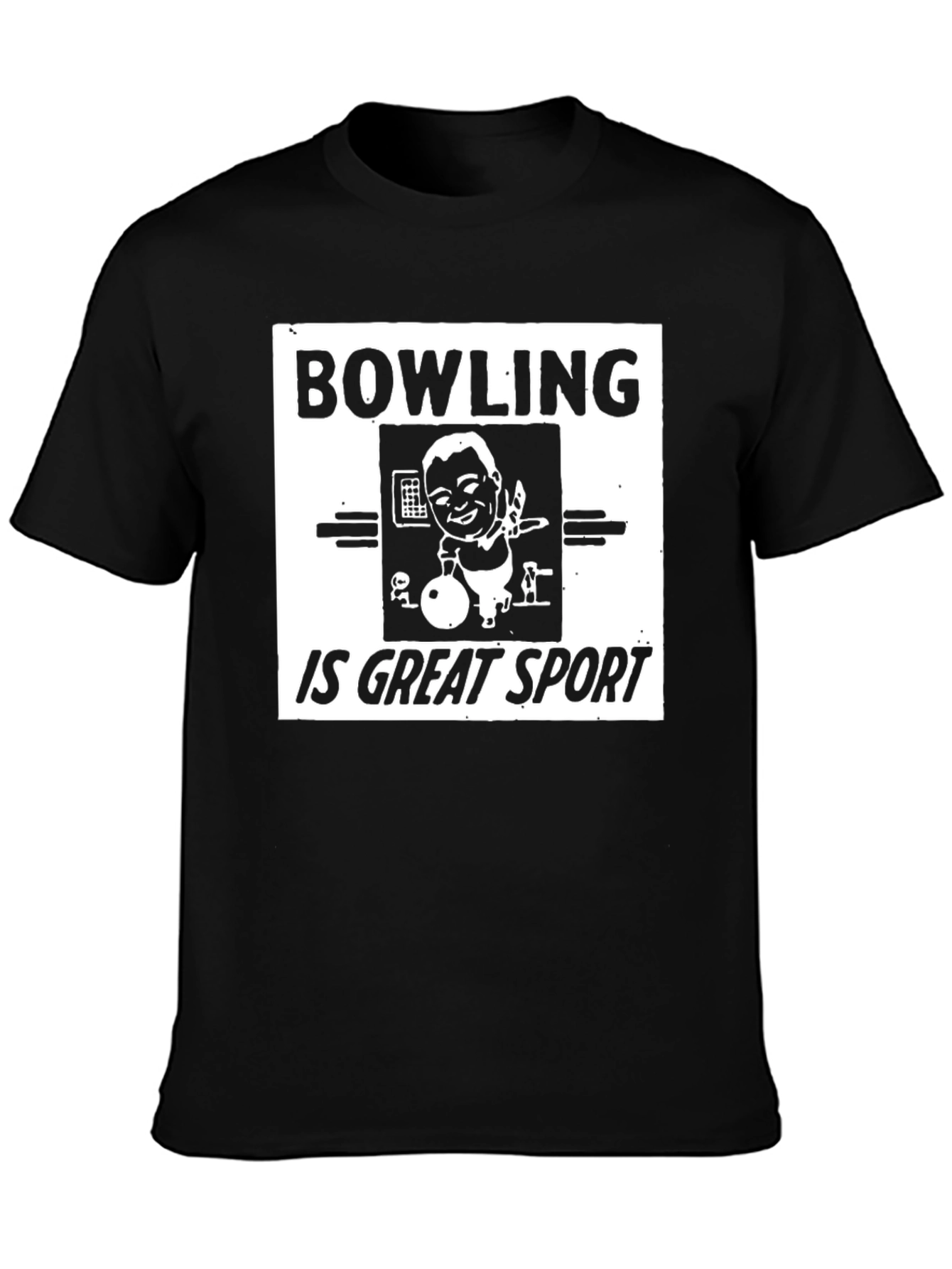 Bowling is Great Sport Black T-Shirt