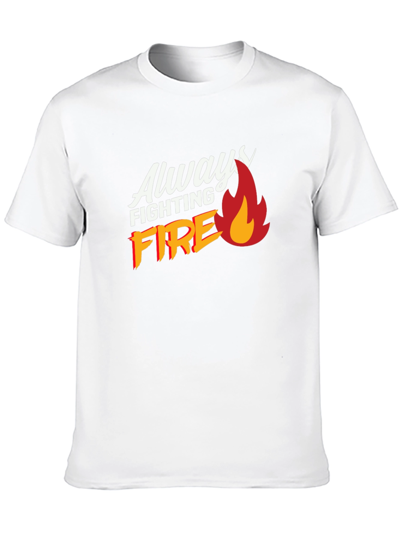 Always Fighting Fire Graphic Print Black T-Shirt