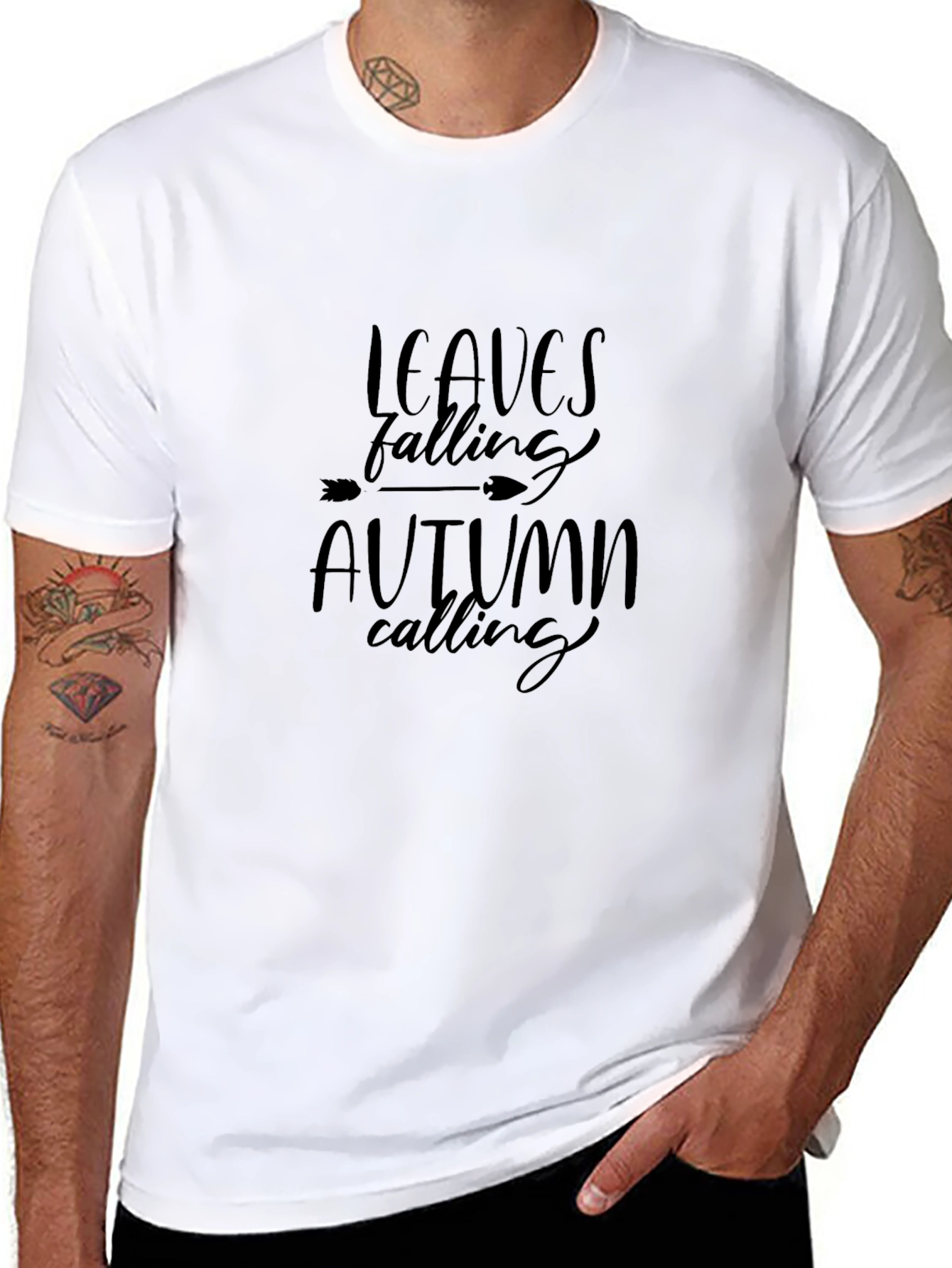 Leaves Falling Autumn Calling Graphic Tee