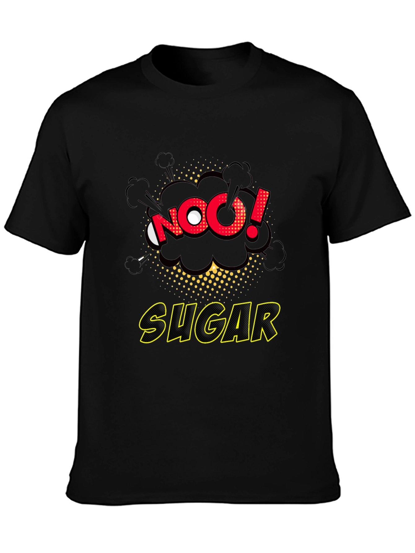 No Sugar Graphic Tee - Comic Book Style