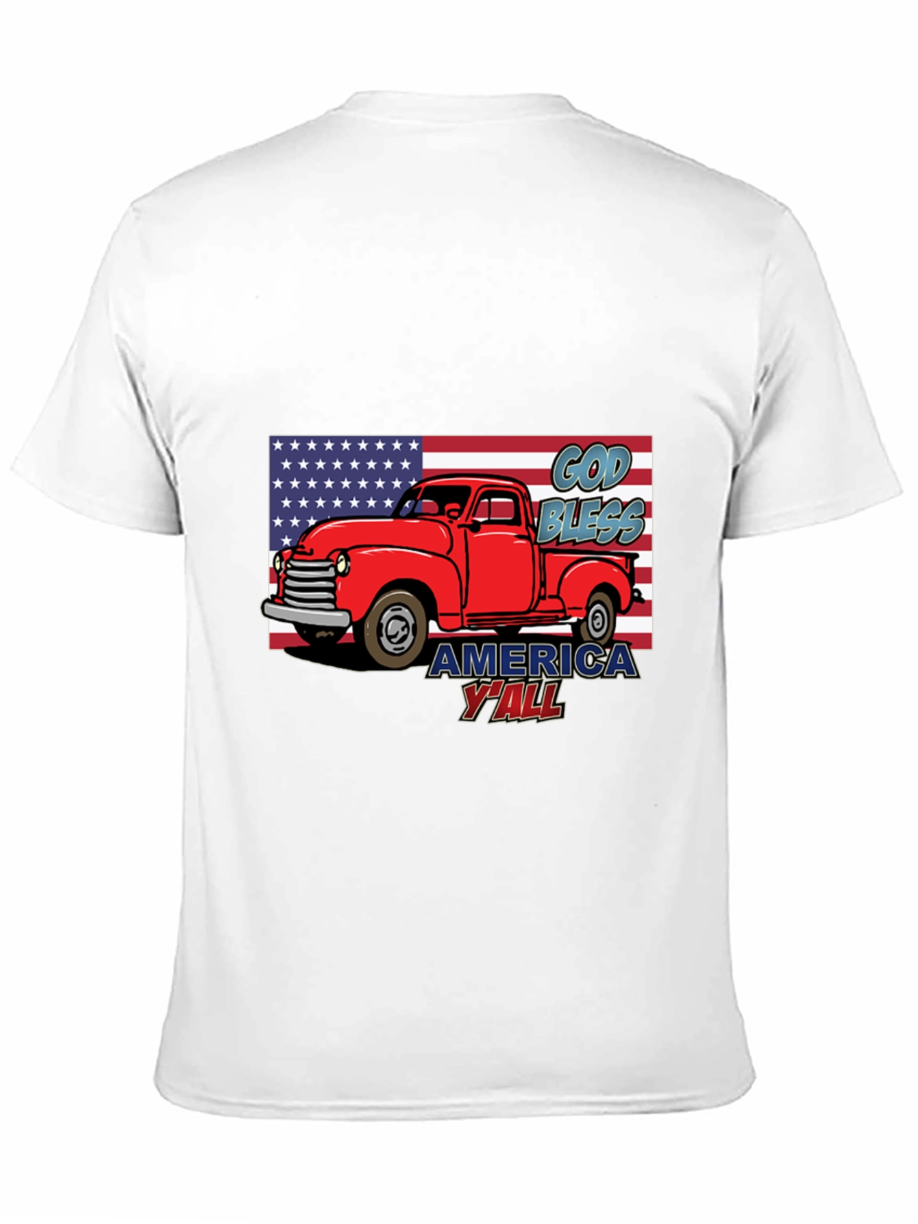 God Bless America Yall Truck Graphic Tee