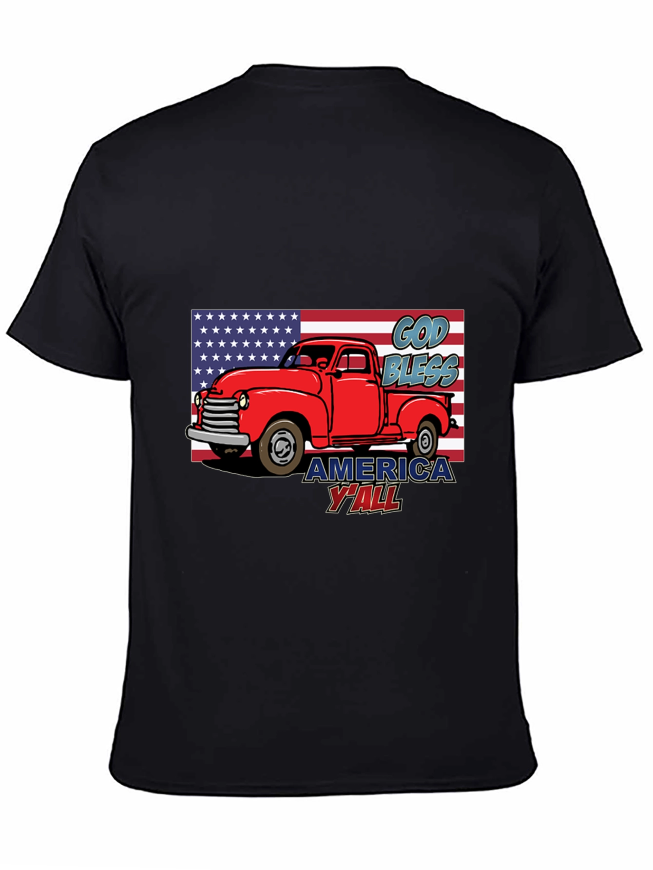 God Bless America Yall Truck Graphic Tee