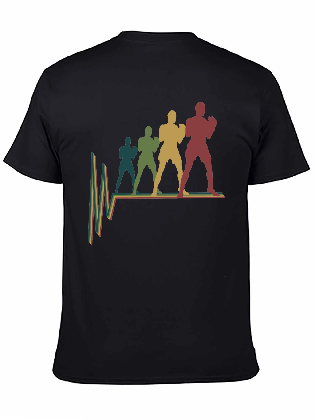 Retro Boxer Pulse T-Shirt - Black