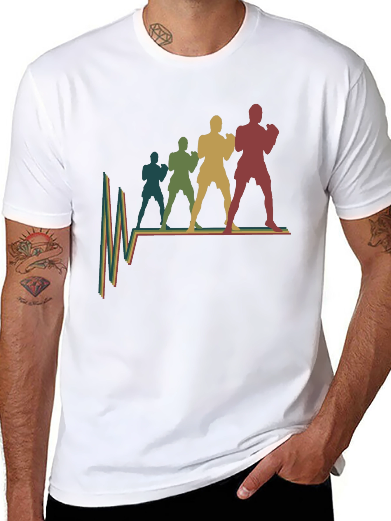 Retro Boxer Pulse T-Shirt - Black