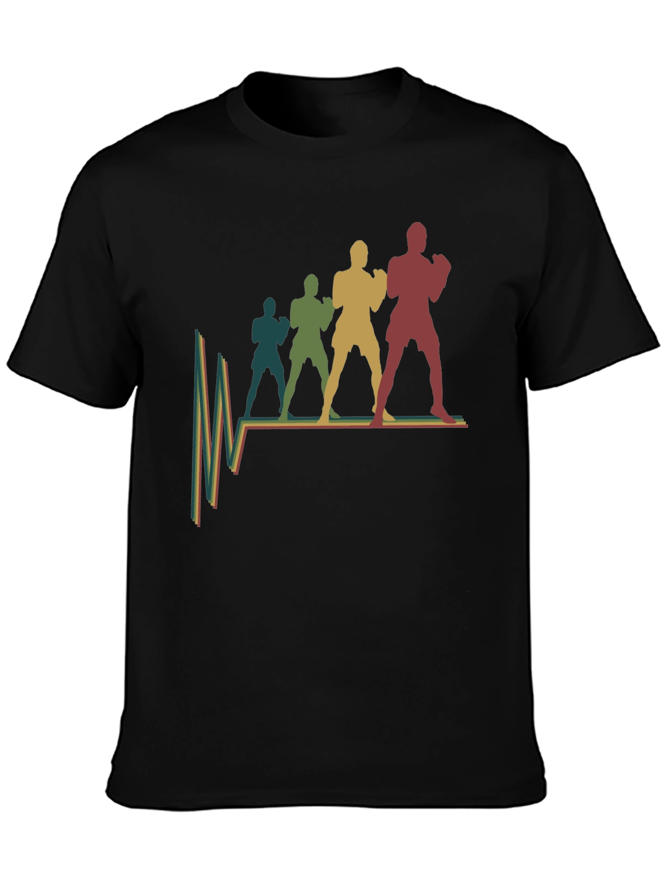 Retro Boxer Pulse T-Shirt - Black