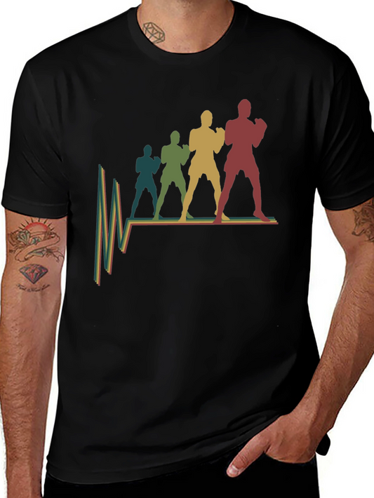 Retro Boxer Pulse T-Shirt - Black