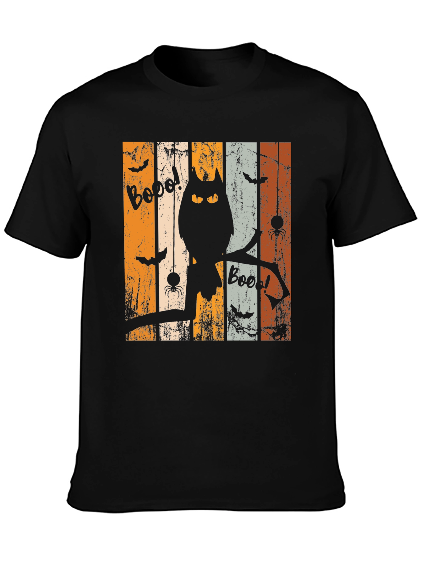 Halloween Owl Boo Graphic T-Shirt