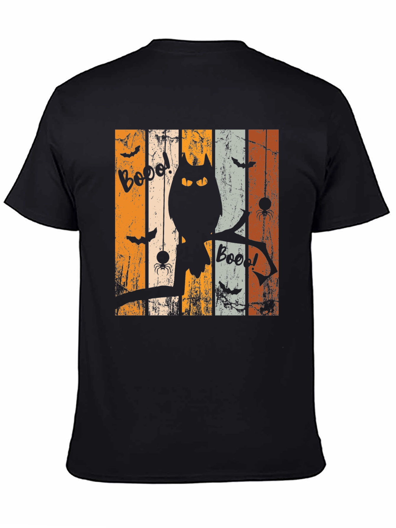 Halloween Owl Boo Graphic T-Shirt