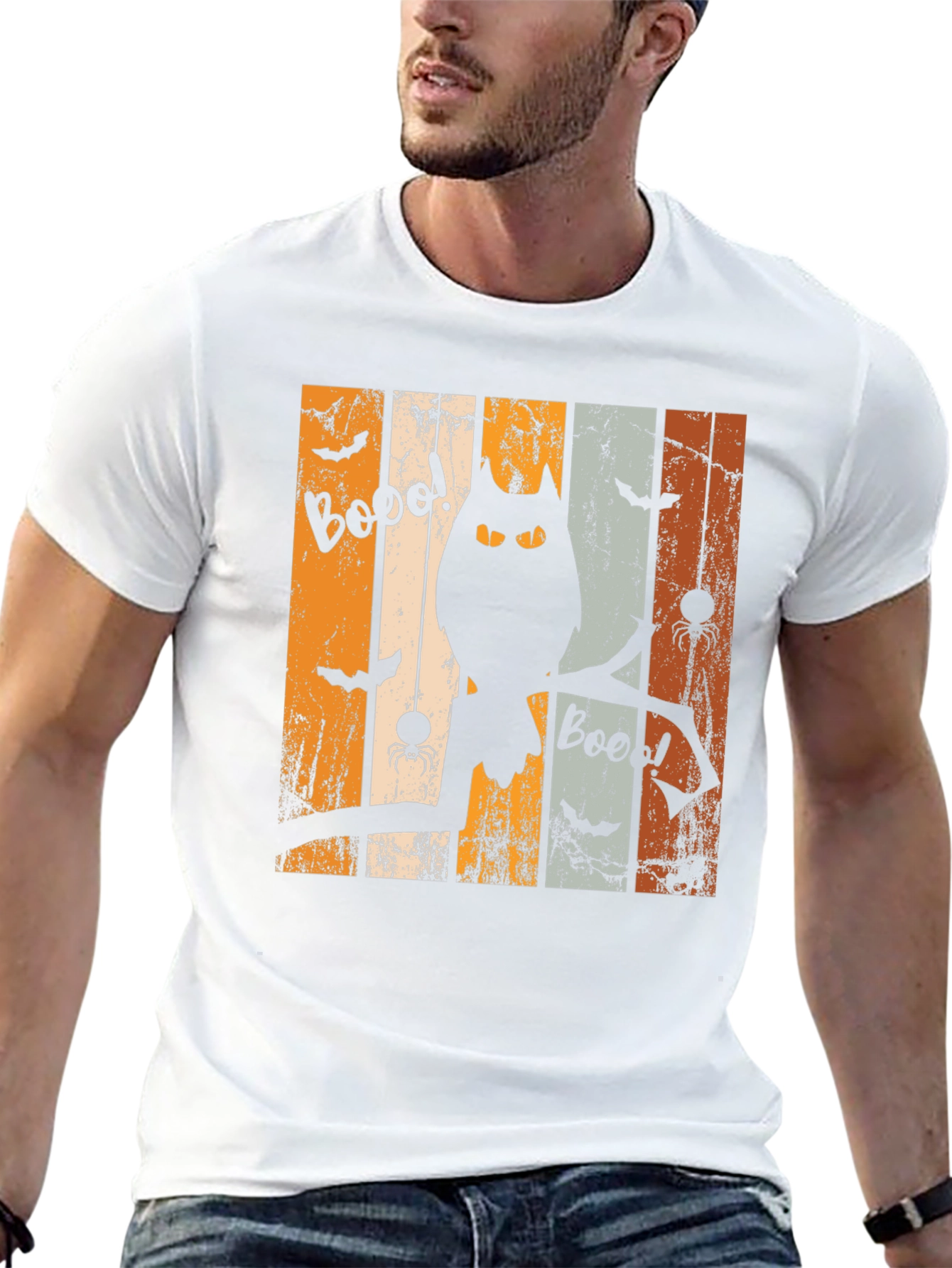 Halloween Owl Boo Graphic T-Shirt