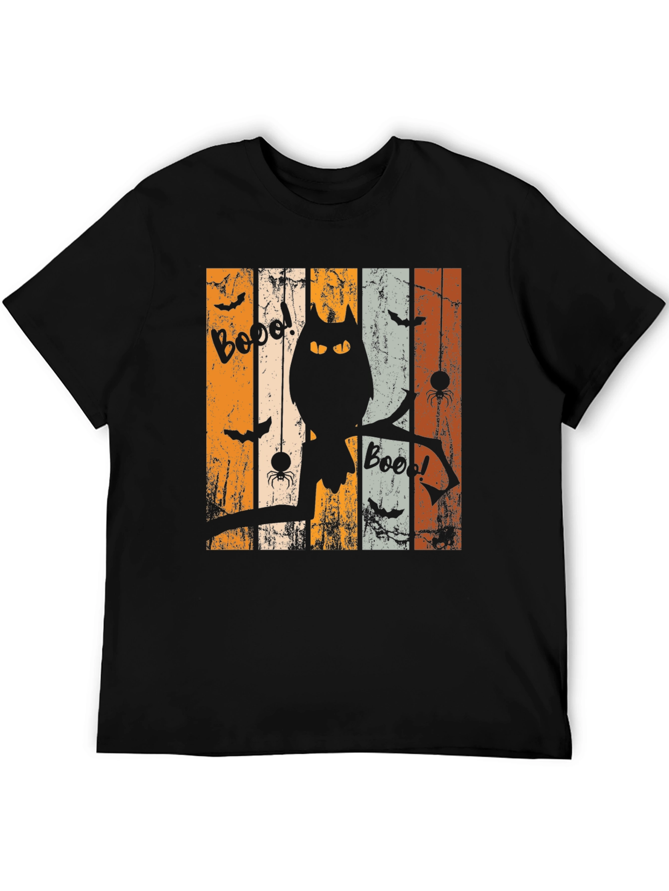 Halloween Owl Boo Graphic T-Shirt