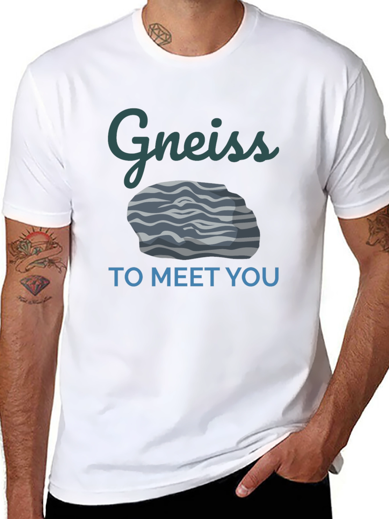 Gneiss To Meet You Funny Geology T-Shirt