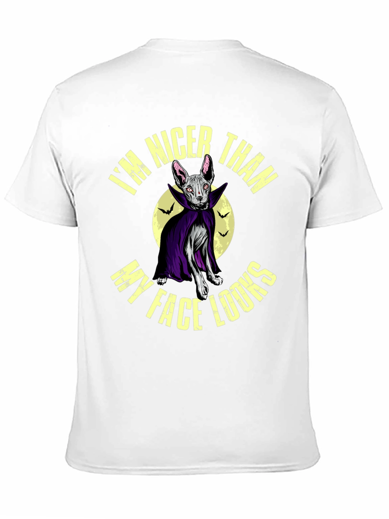 Nicer Than My Face Looks Cat Vampire Graphic Tee