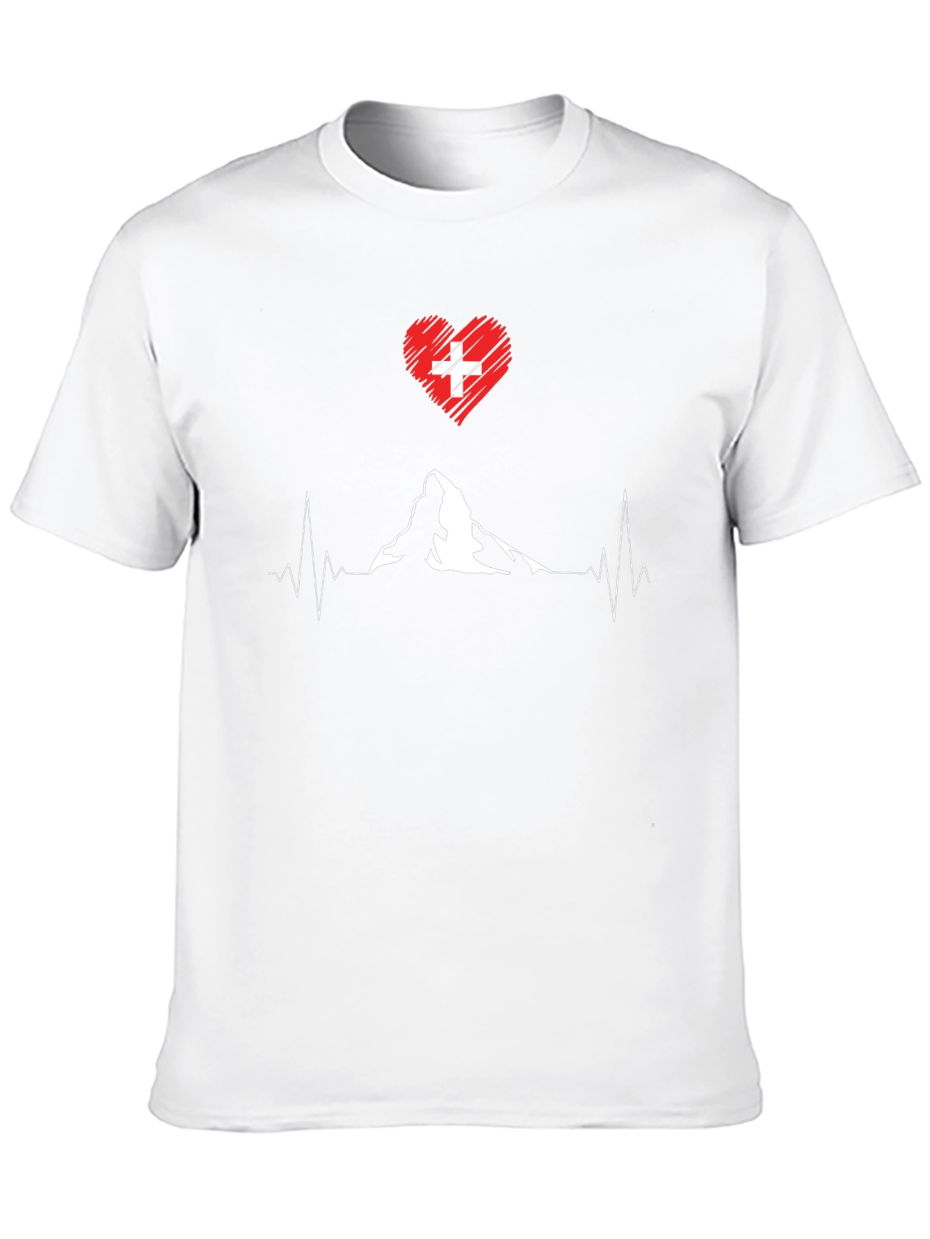 Swiss Heartbeat T-Shirt - Mountain Lovers Tee