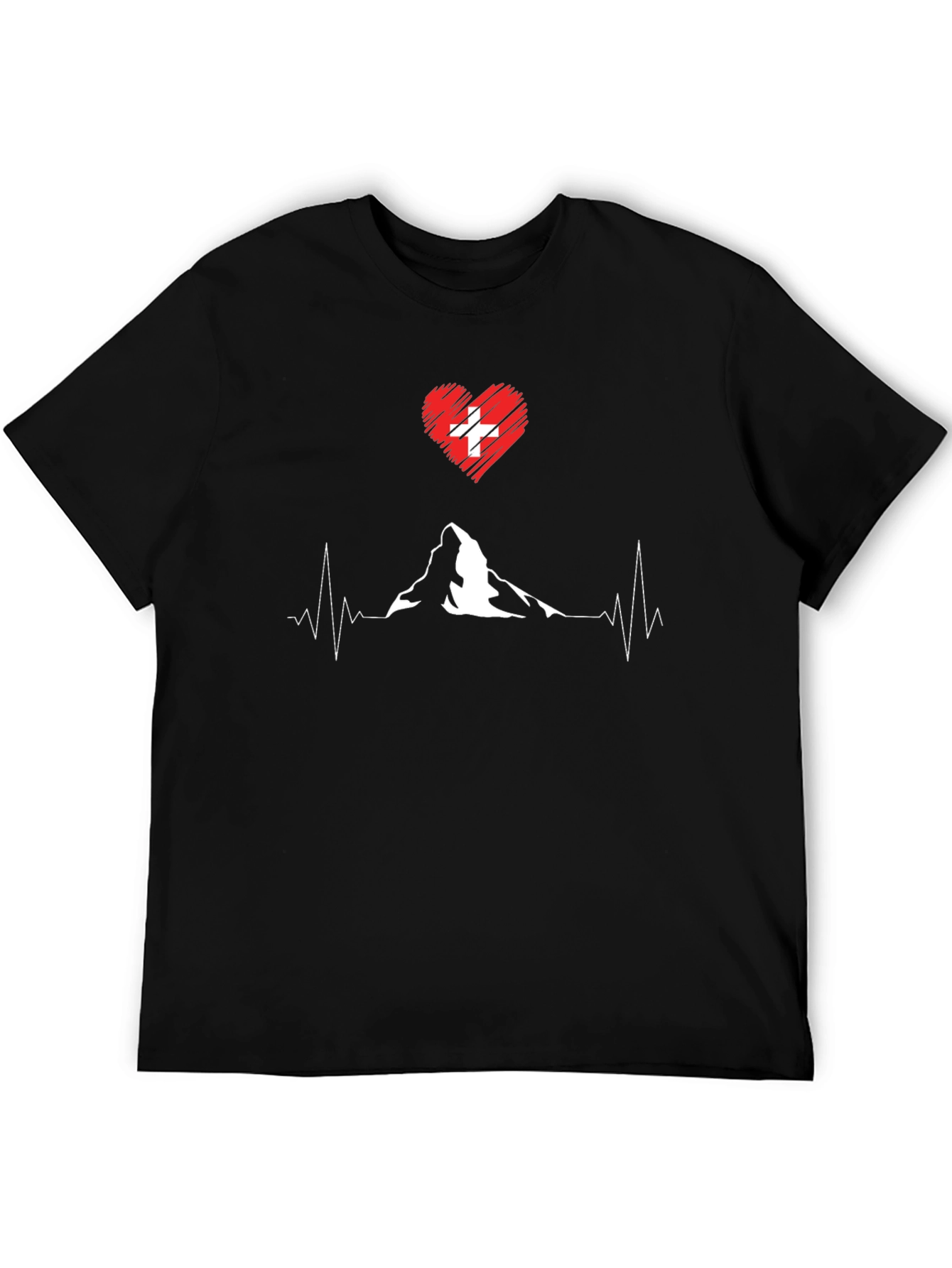 Swiss Heartbeat T-Shirt - Mountain Lovers Tee