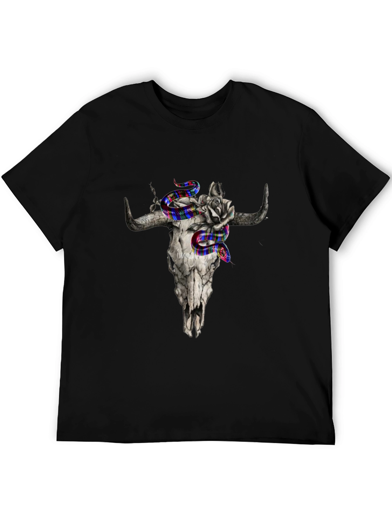 Skull & Snake Graphic Print Tee