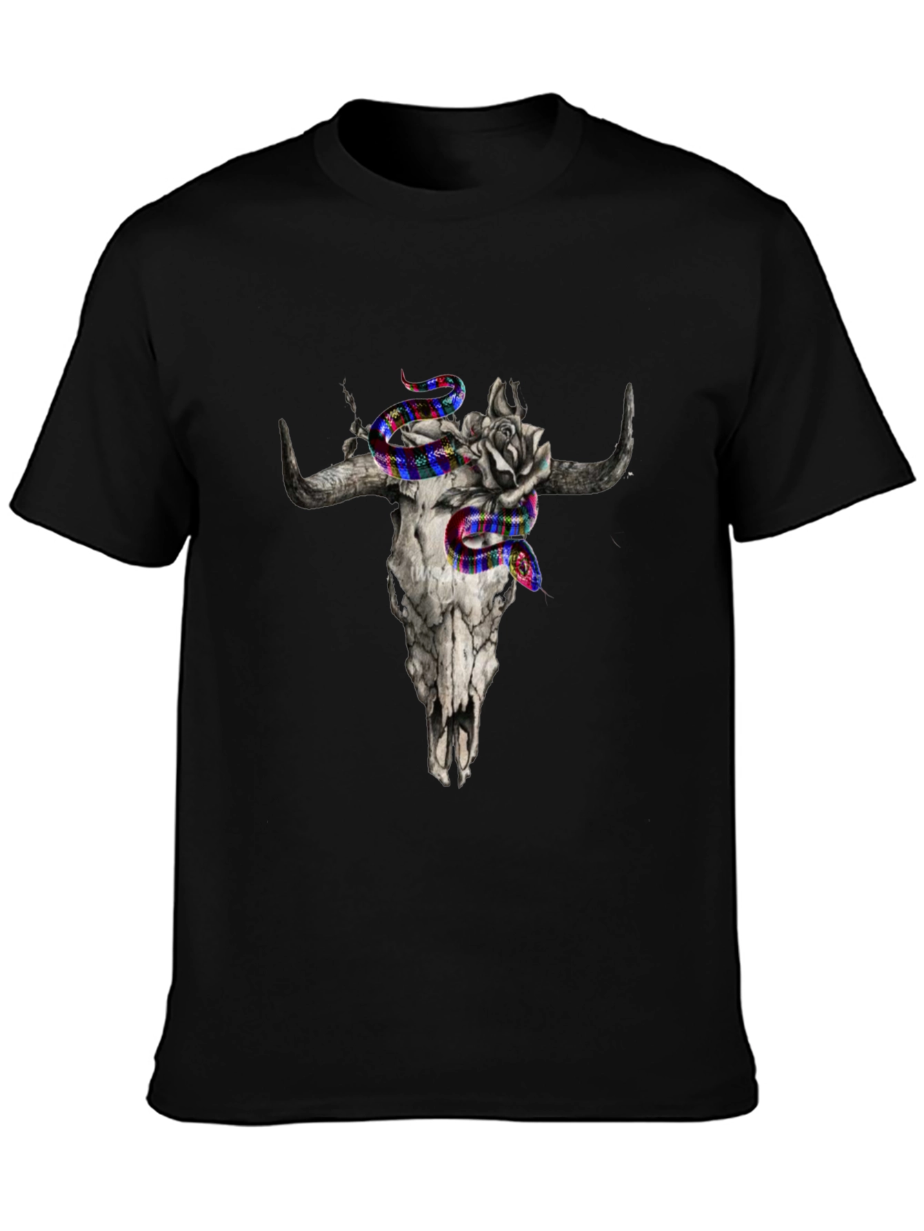 Skull & Snake Graphic Print Tee