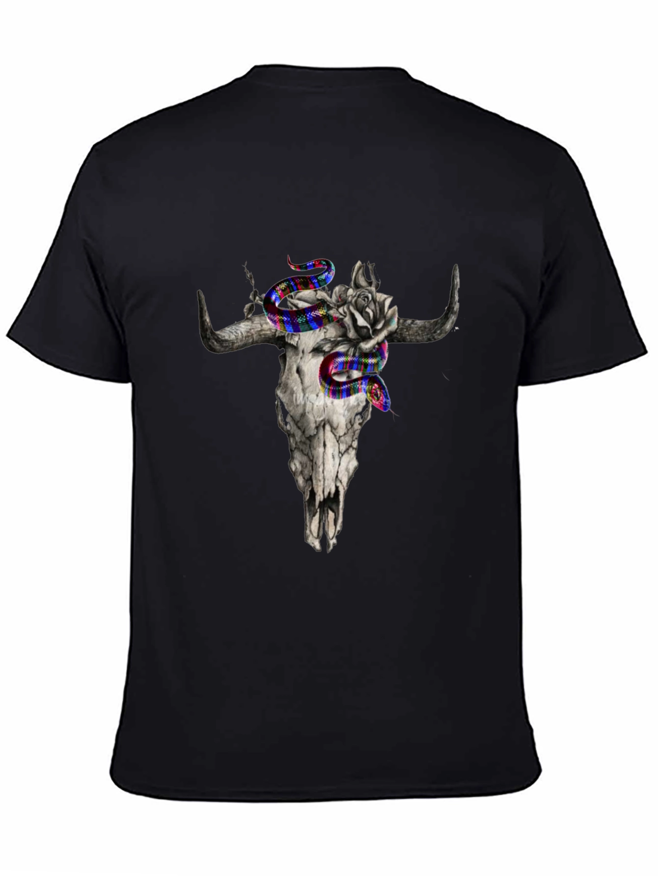 Skull & Snake Graphic Print Tee