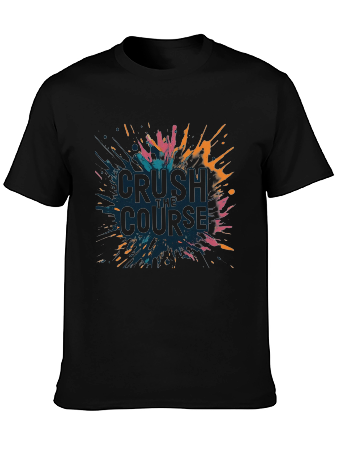 Crush the Course Graphic Tee - Black